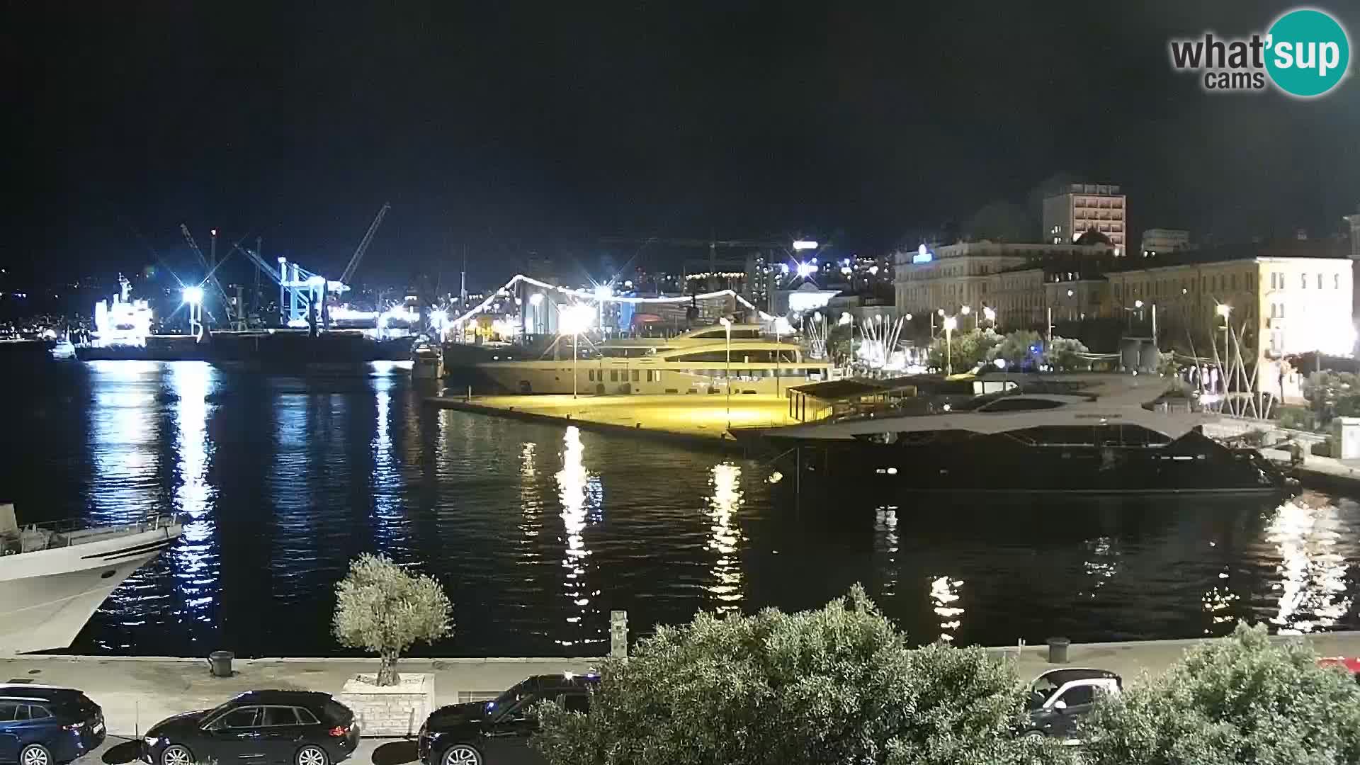 La Riva y Marina en Rijeka – Webcam en vivo Croacia