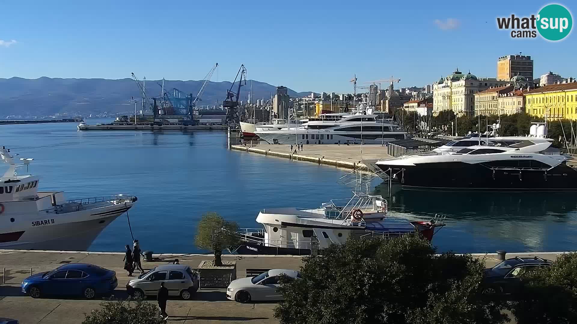 The Riva and Marina in Rijeka  – Live Webcam Croatia