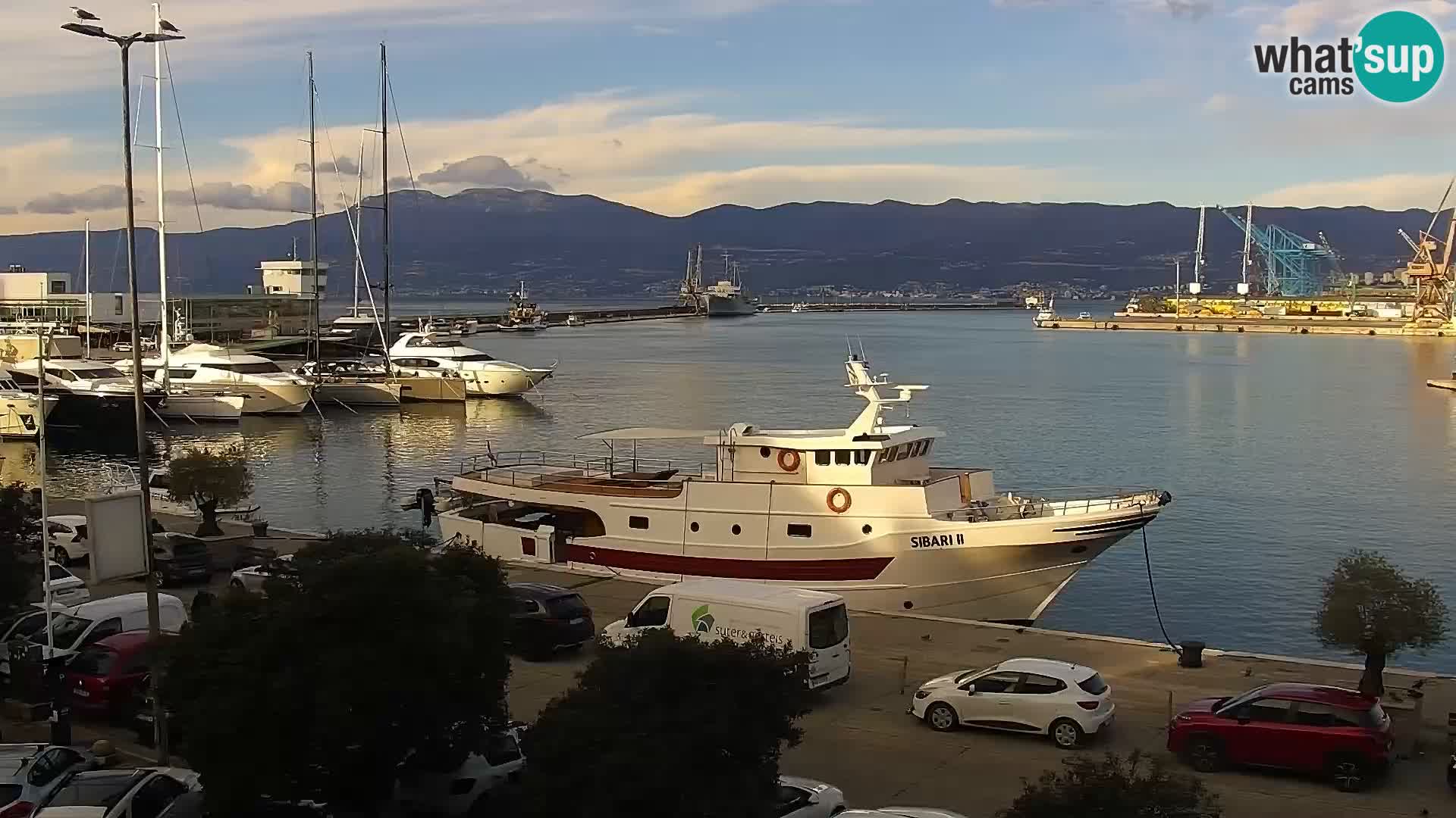 Die Riva und Marina in Rijeka – Live Webcam Kroatien