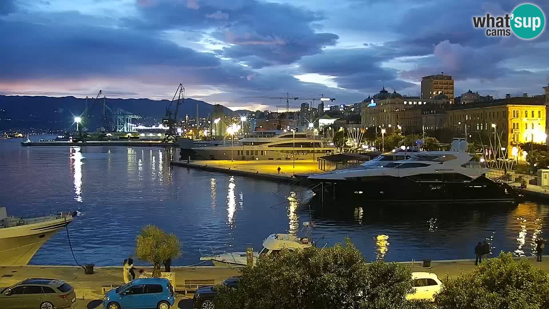 La Riva et Marina à Rijeka – Live Webcam Croatie