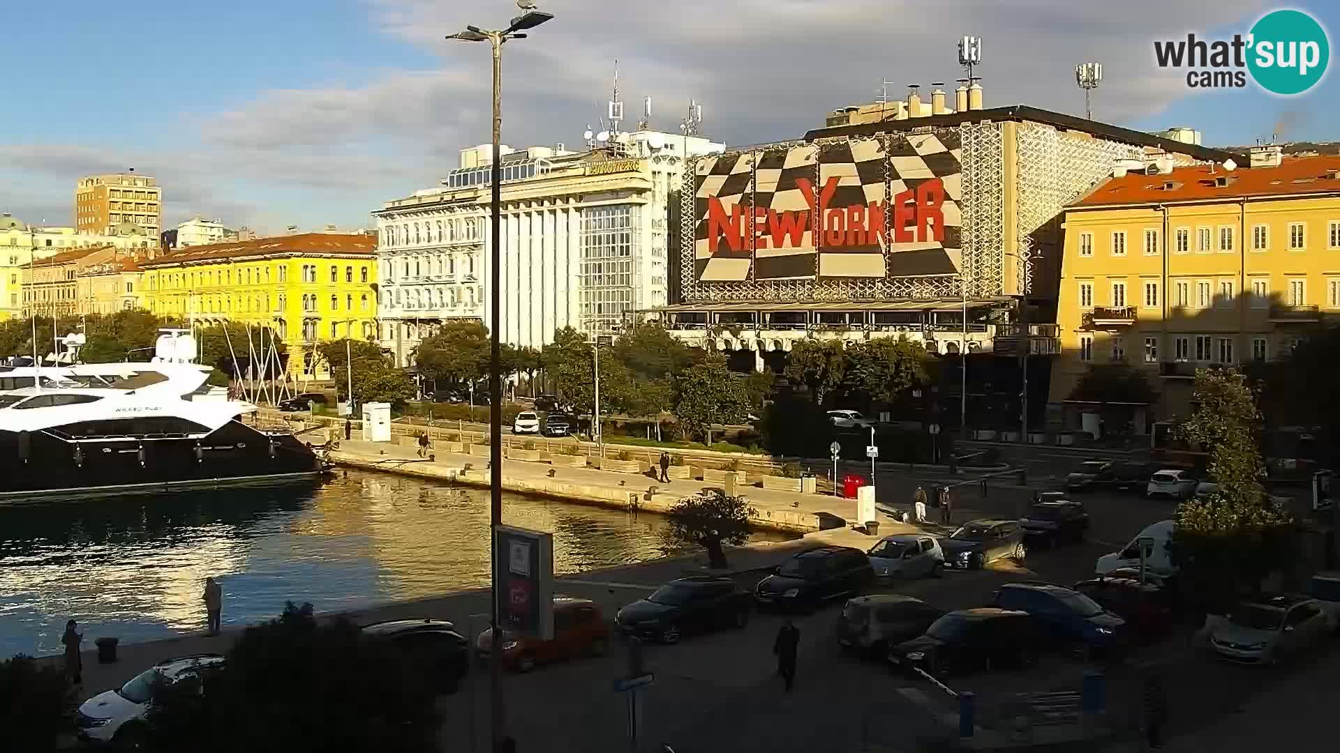 La Riva y Marina en Rijeka – Webcam en vivo Croacia