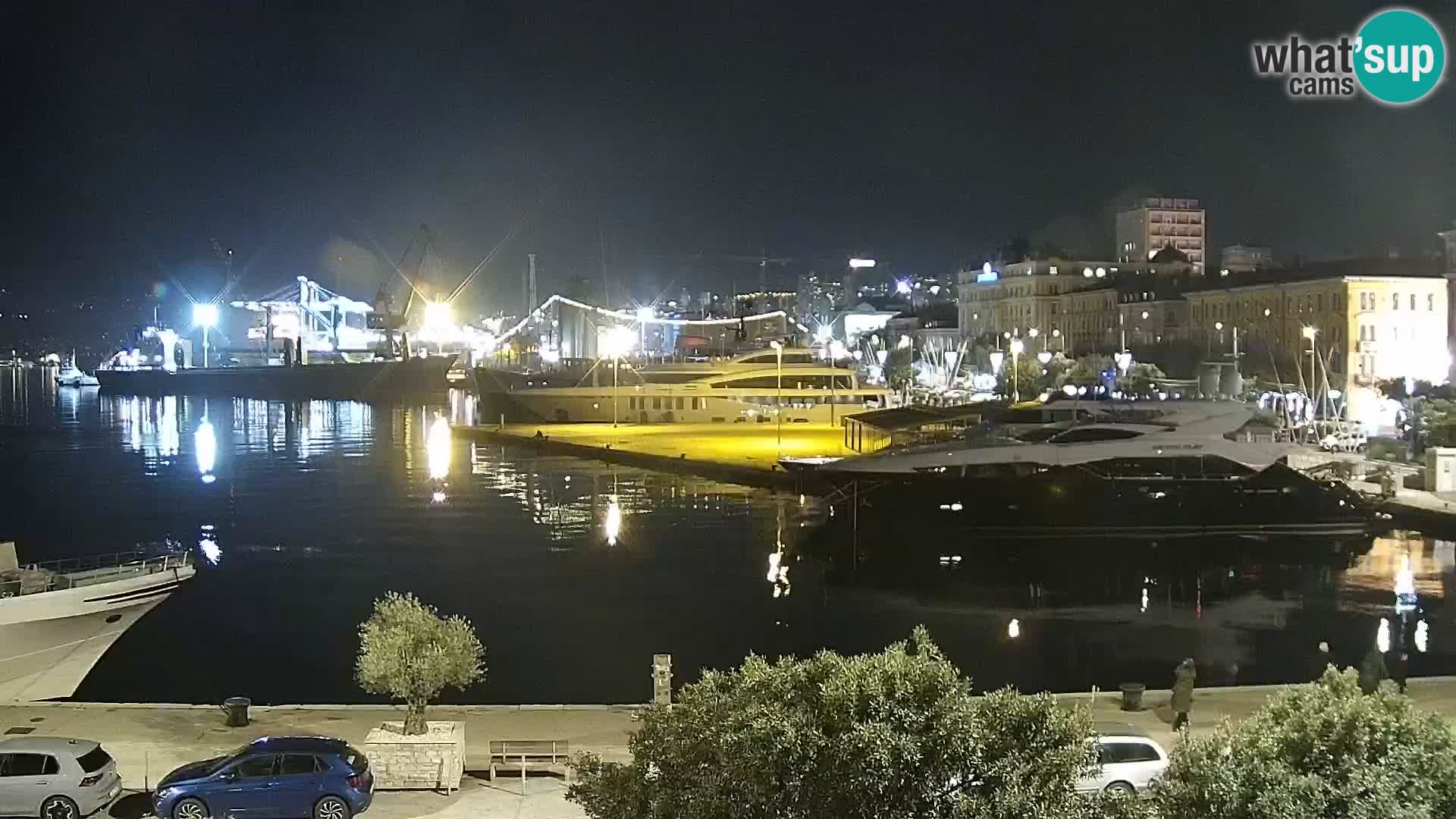 La Riva y Marina en Rijeka – Webcam en vivo Croacia