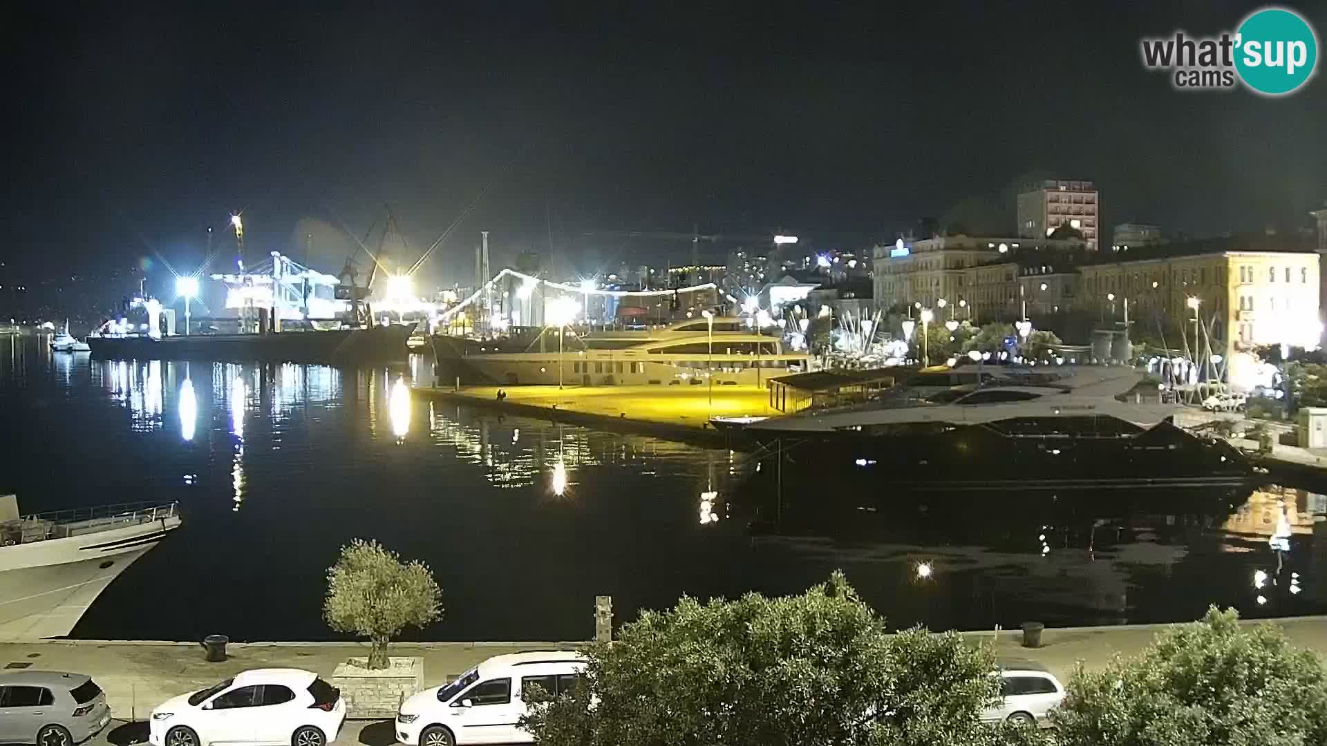 La Riva et Marina à Rijeka – Live Webcam Croatie