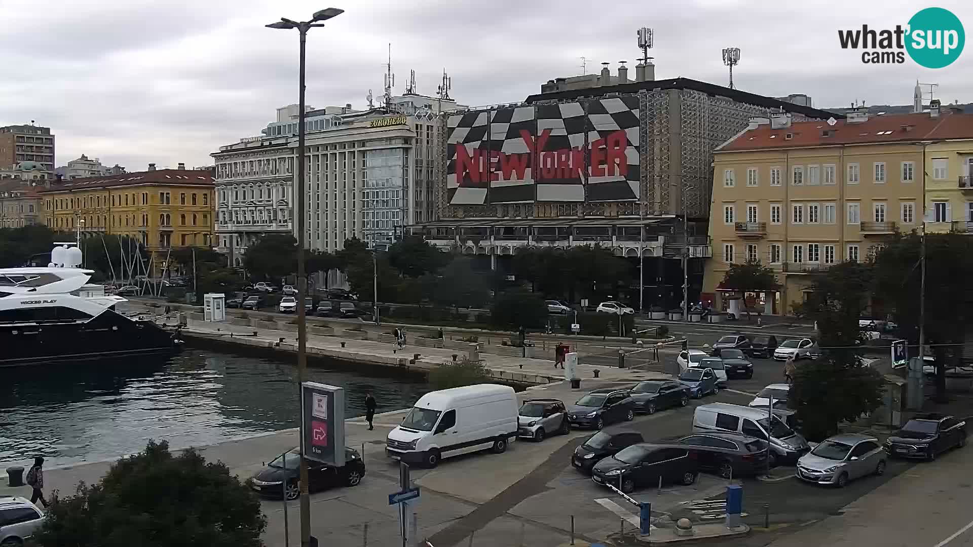 Die Riva und Marina in Rijeka – Live Webcam Kroatien