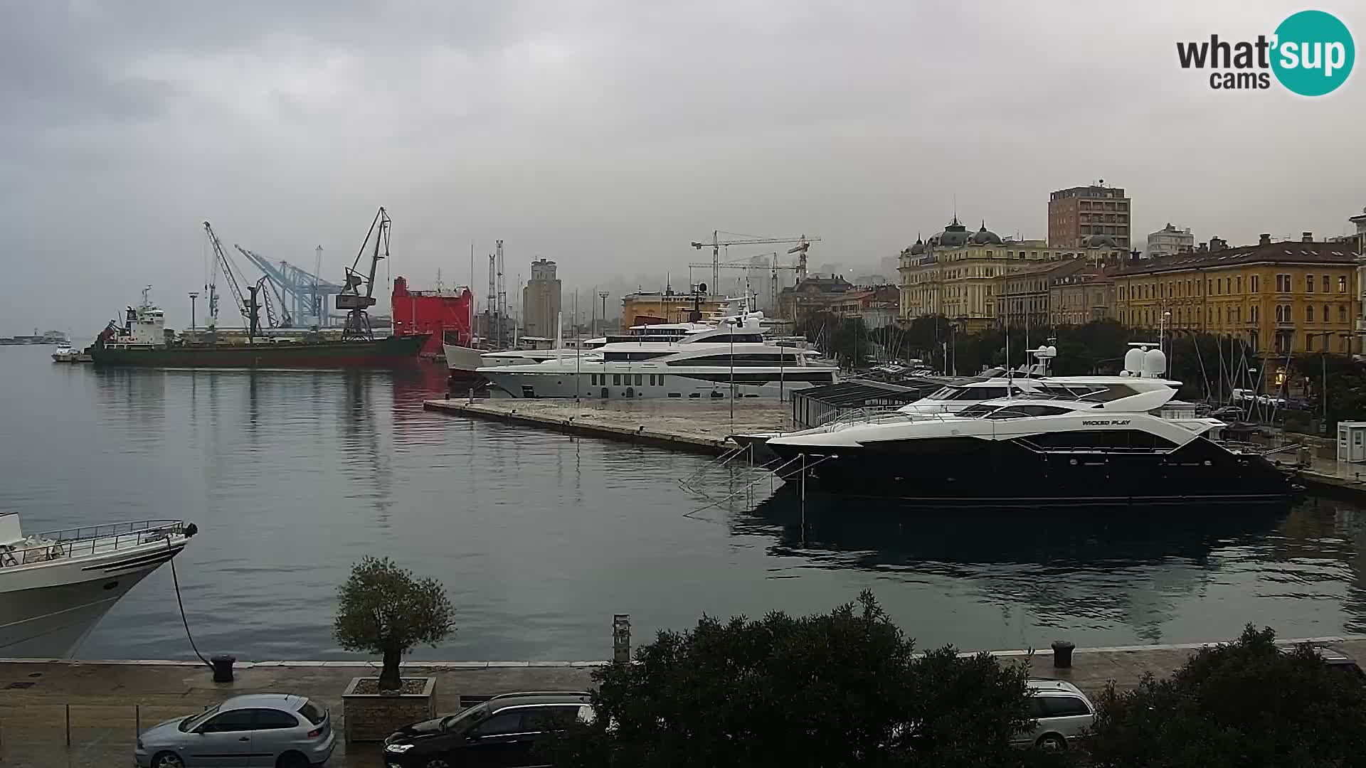 The Riva and Marina in Rijeka  – Live Webcam Croatia