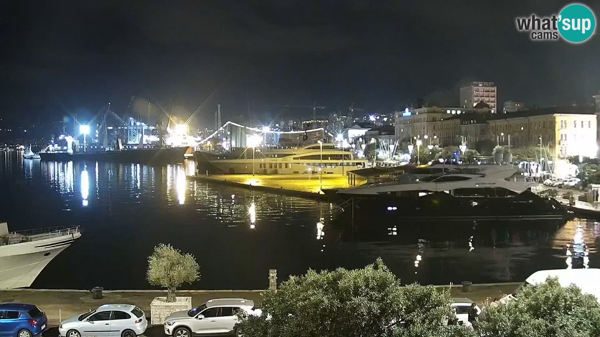 La Riva y Marina en Rijeka – Webcam en vivo Croacia