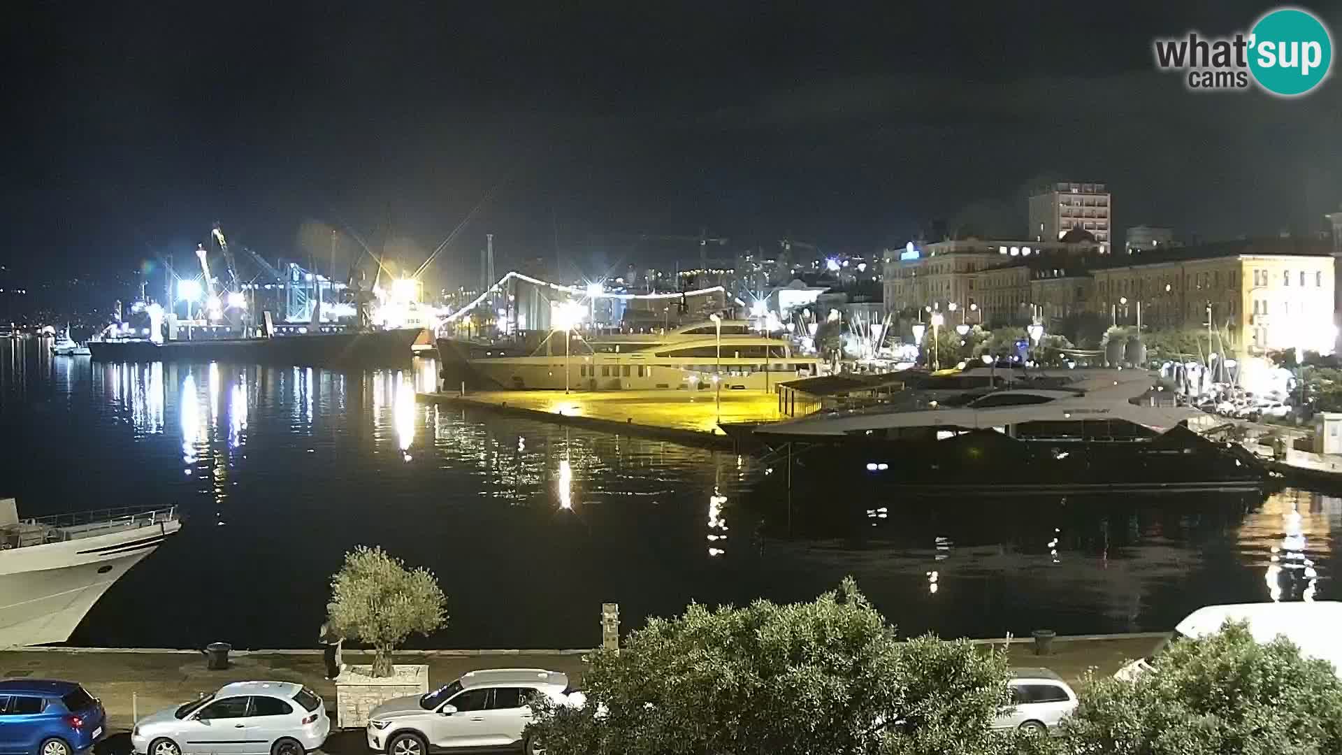 La Riva y Marina en Rijeka – Webcam en vivo Croacia