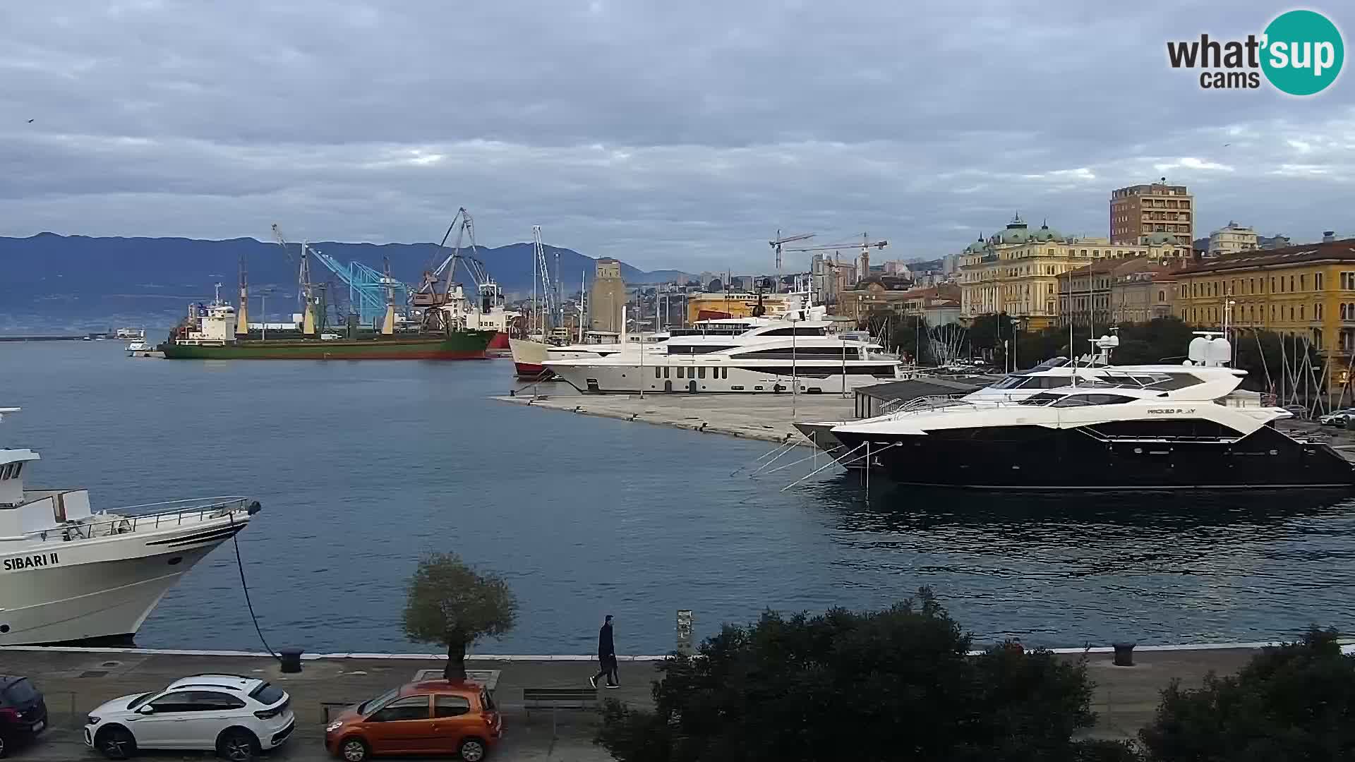 La Riva y Marina en Rijeka – Webcam en vivo Croacia