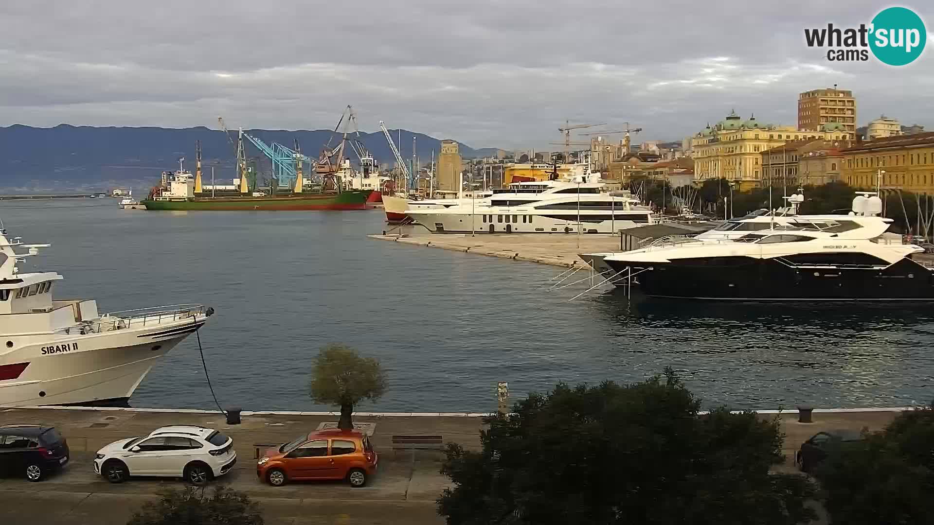 The Riva and Marina in Rijeka  – Live Webcam Croatia