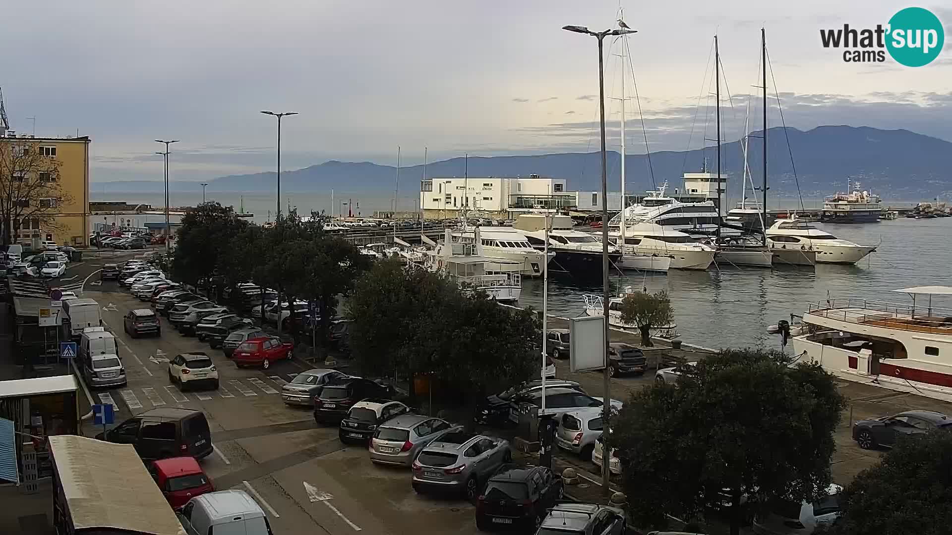 The Riva and Marina in Rijeka  – Live Webcam Croatia