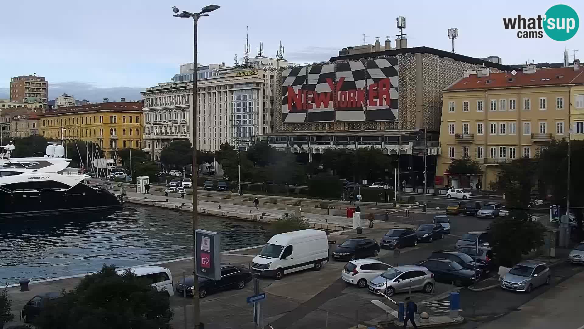 The Riva and Marina in Rijeka  – Live Webcam Croatia