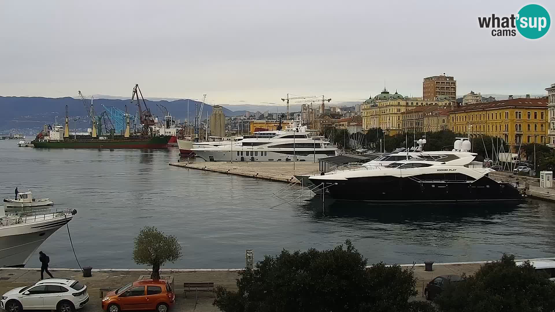 The Riva and Marina in Rijeka  – Live Webcam Croatia