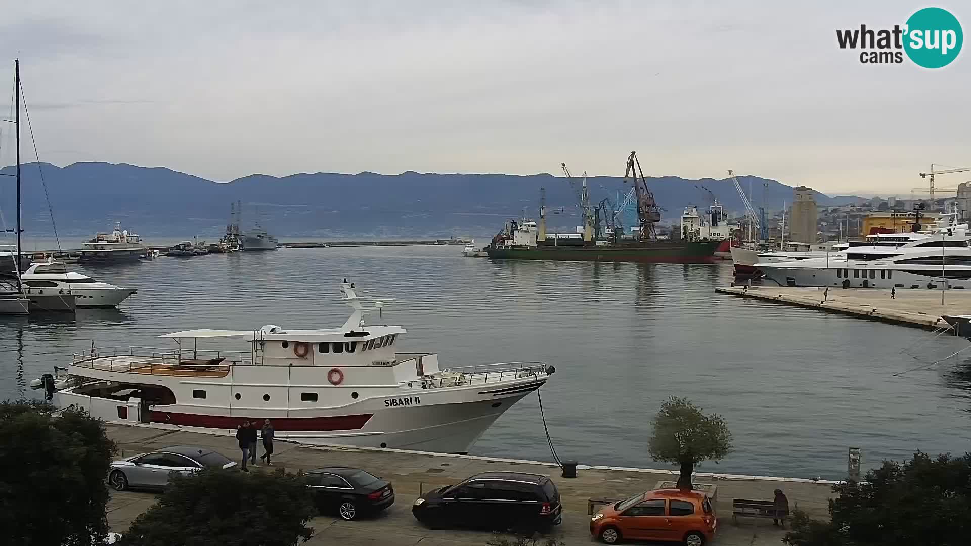 Riva in Marina v Reki – Spletna kamera v živo Hrvaška