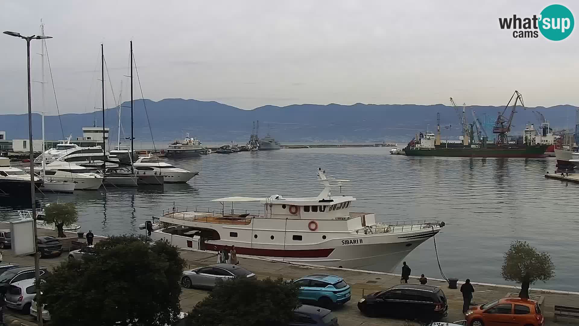 Riva in Marina v Reki – Spletna kamera v živo Hrvaška