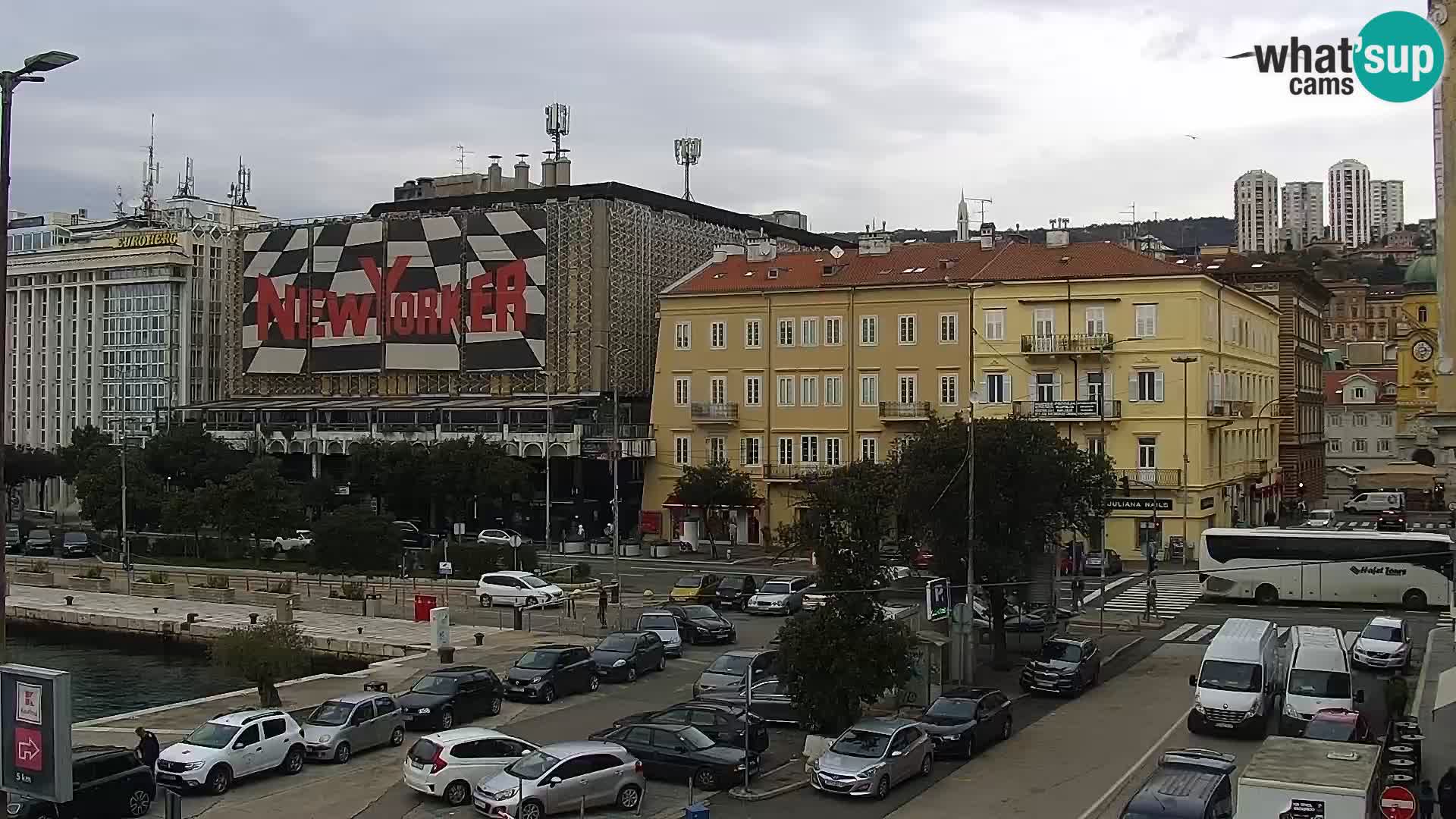 Die Riva und Marina in Rijeka – Live Webcam Kroatien