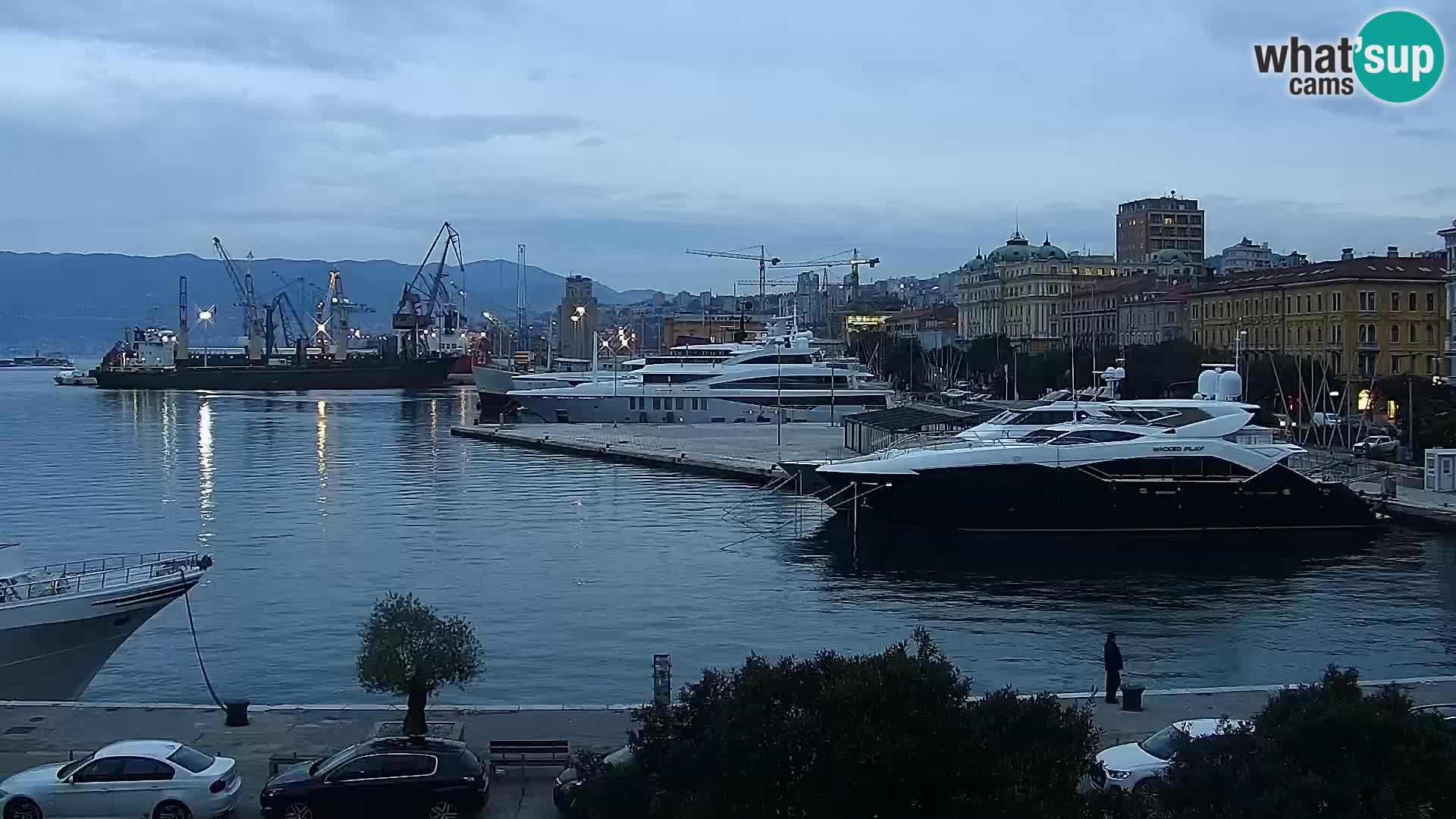 Die Riva und Marina in Rijeka – Live Webcam Kroatien