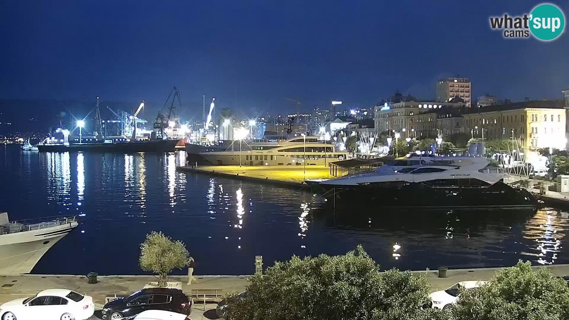 Die Riva und Marina in Rijeka – Live Webcam Kroatien