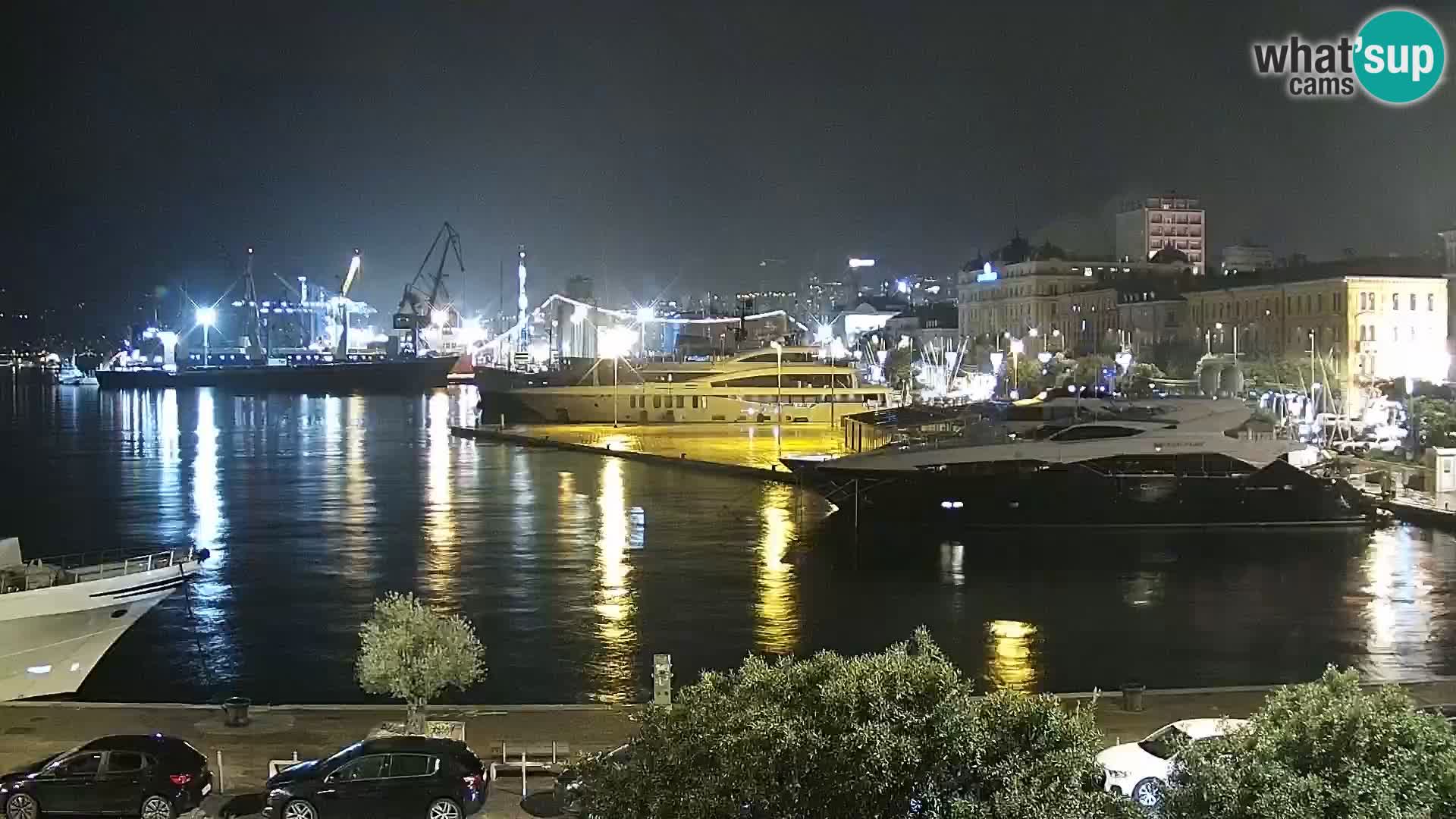 Die Riva und Marina in Rijeka – Live Webcam Kroatien