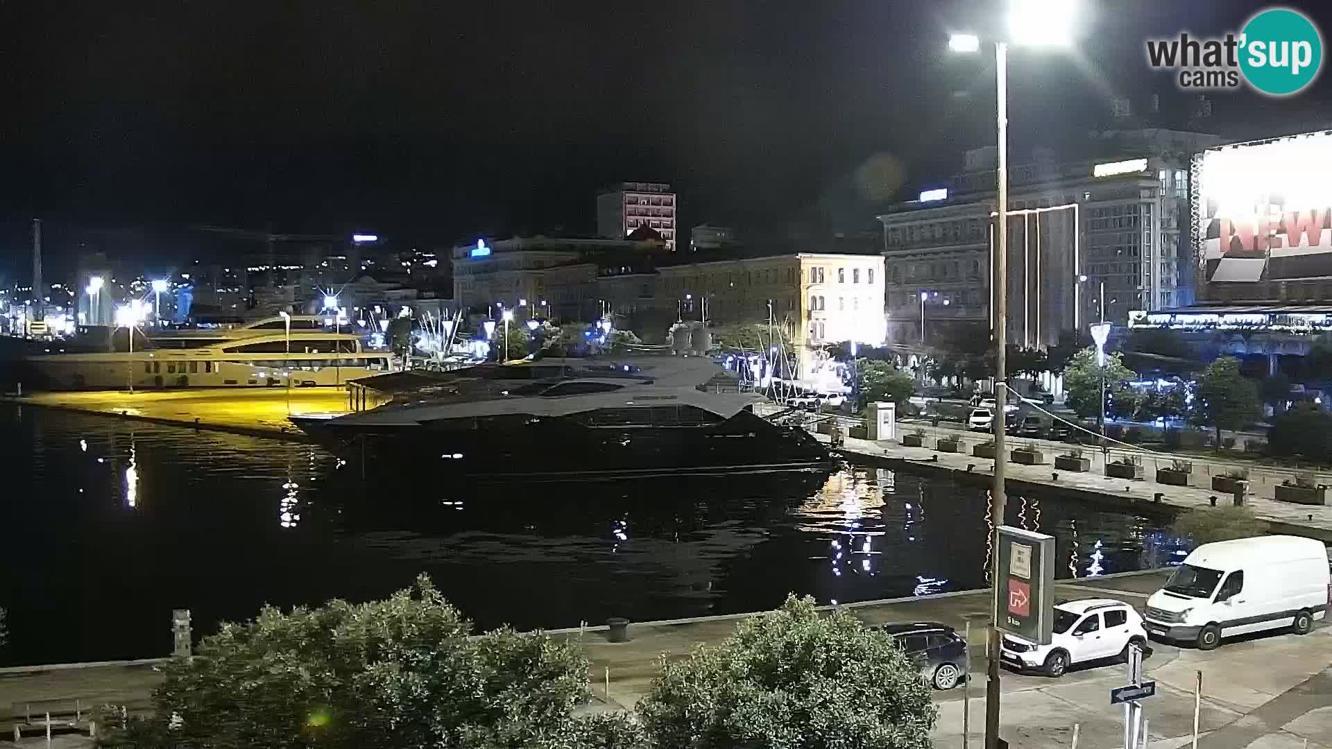 La Riva et Marina à Rijeka – Live Webcam Croatie