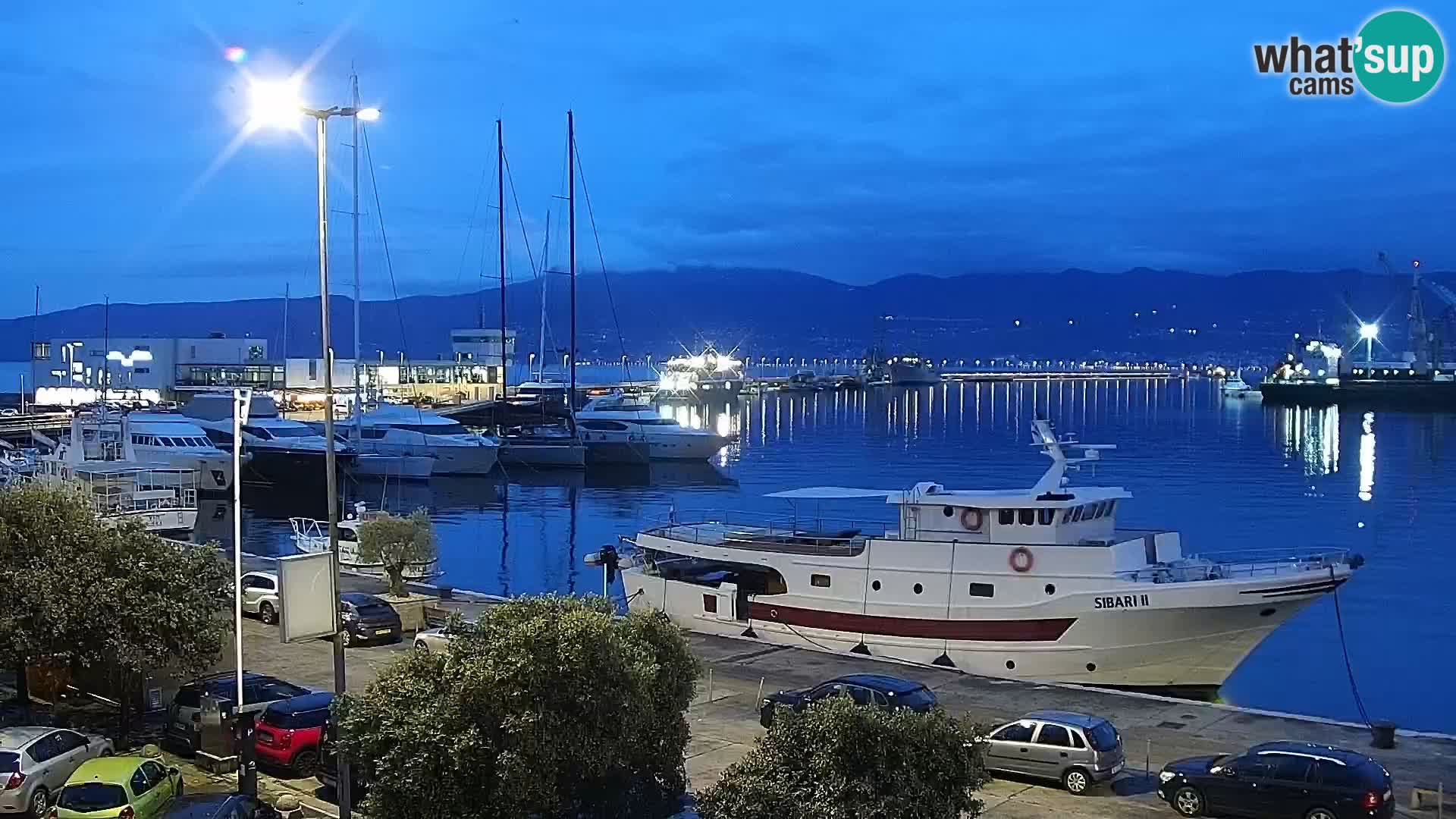 Die Riva und Marina in Rijeka – Live Webcam Kroatien