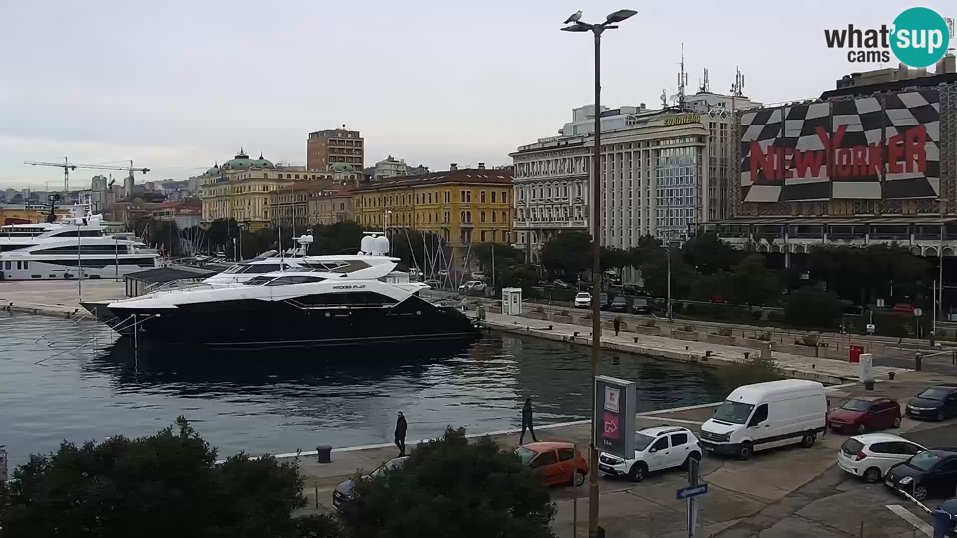 The Riva and Marina in Rijeka  – Live Webcam Croatia