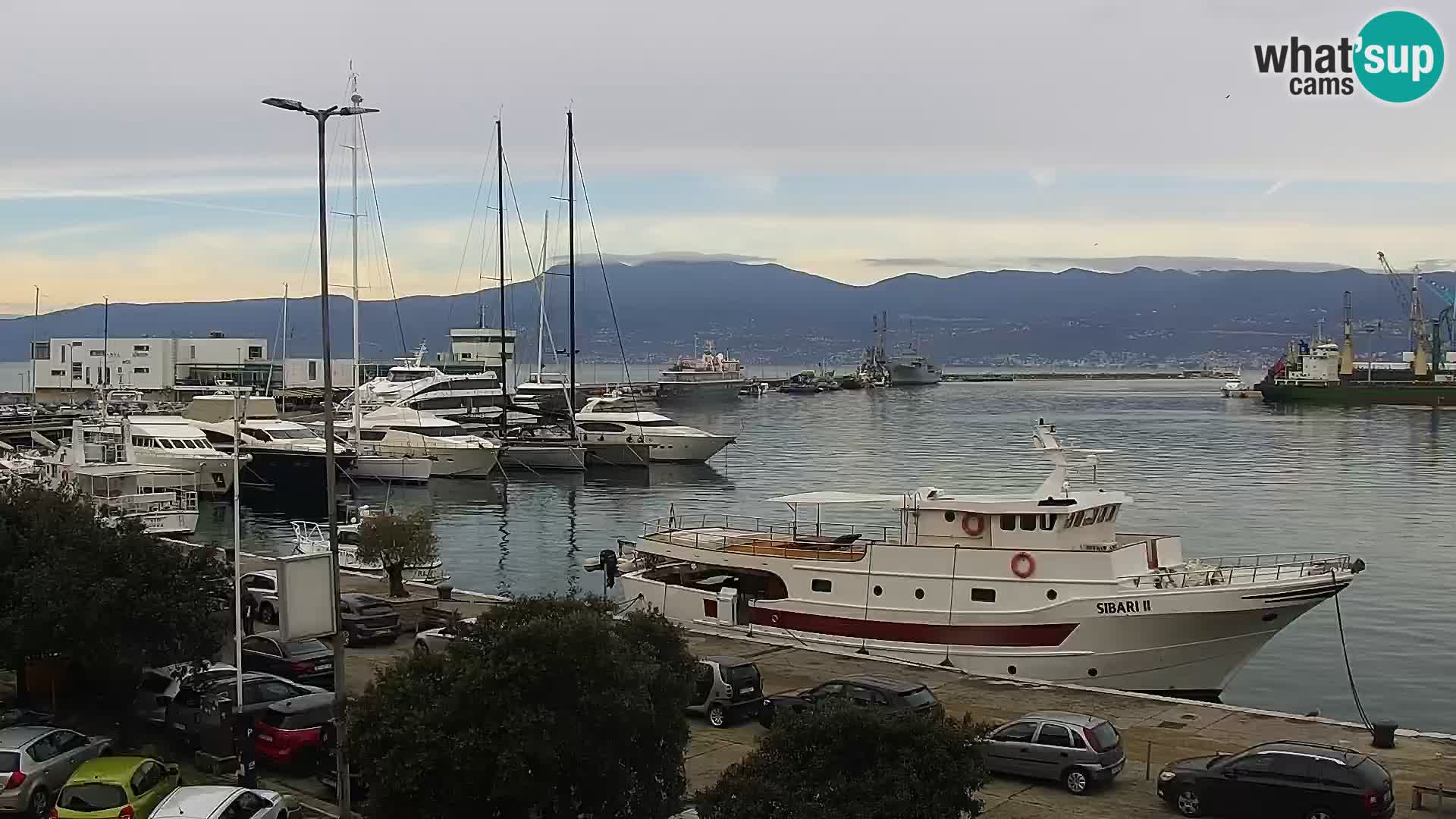 Die Riva und Marina in Rijeka – Live Webcam Kroatien