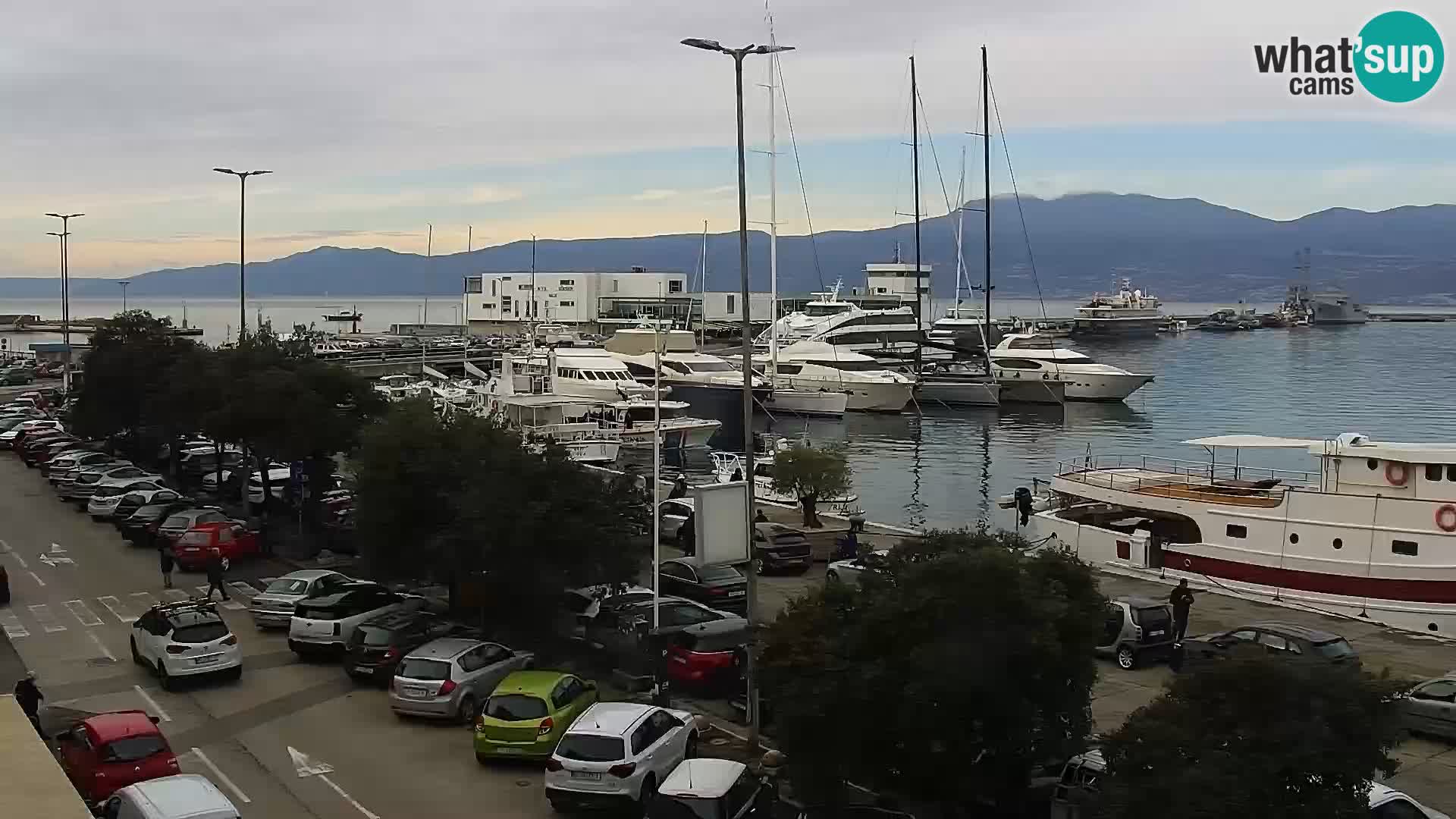 The Riva and Marina in Rijeka  – Live Webcam Croatia