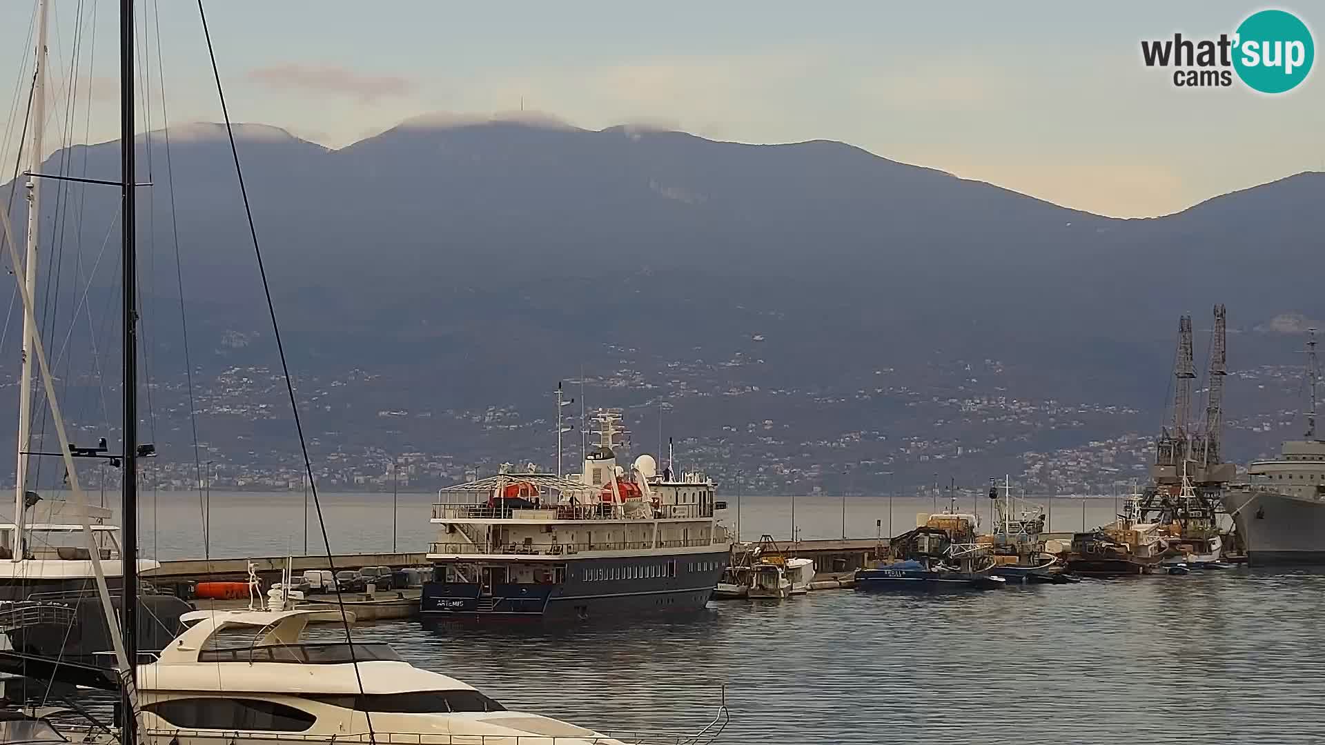Die Riva und Marina in Rijeka – Live Webcam Kroatien