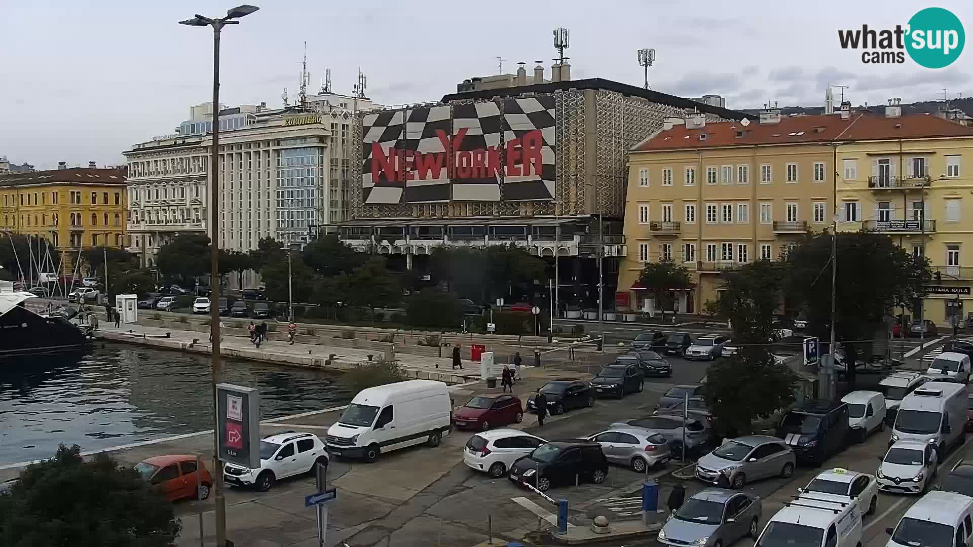 The Riva and Marina in Rijeka  – Live Webcam Croatia