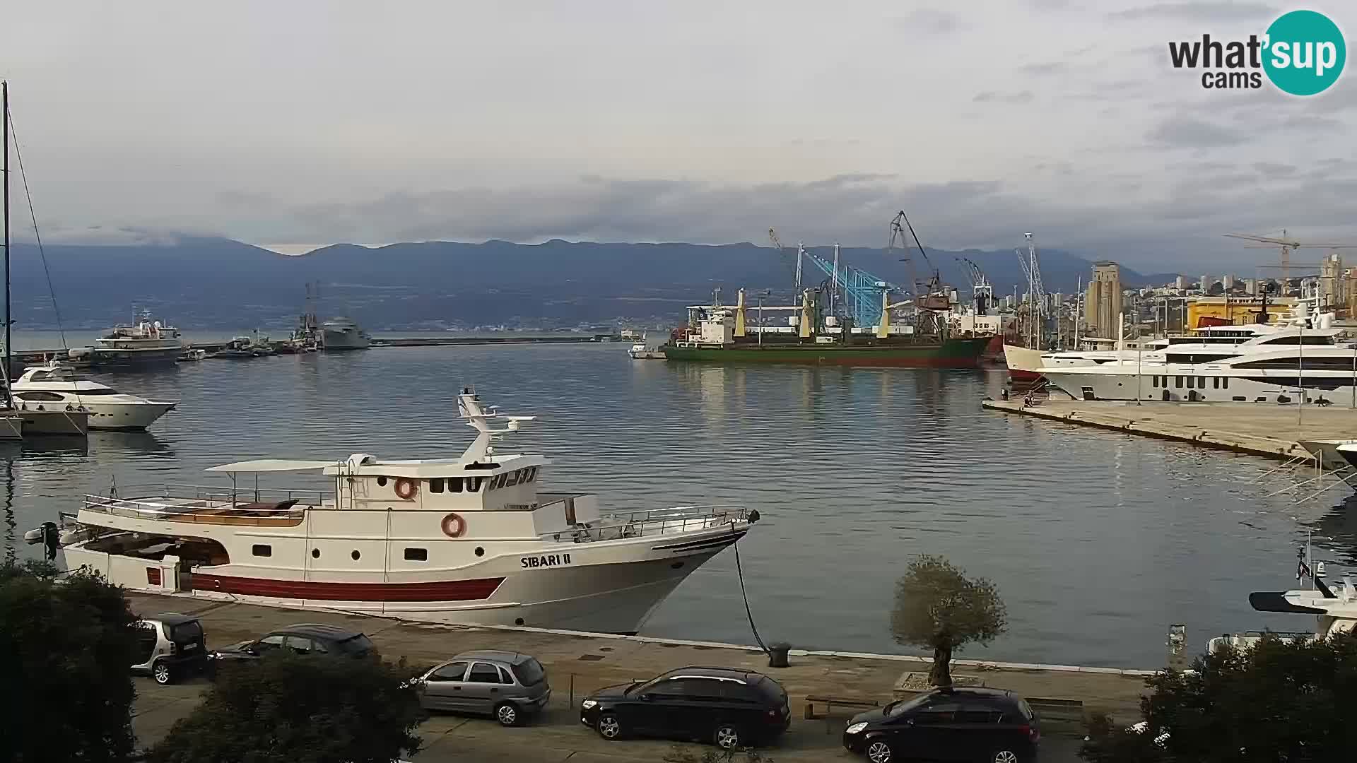 La Riva y Marina en Rijeka – Webcam en vivo Croacia