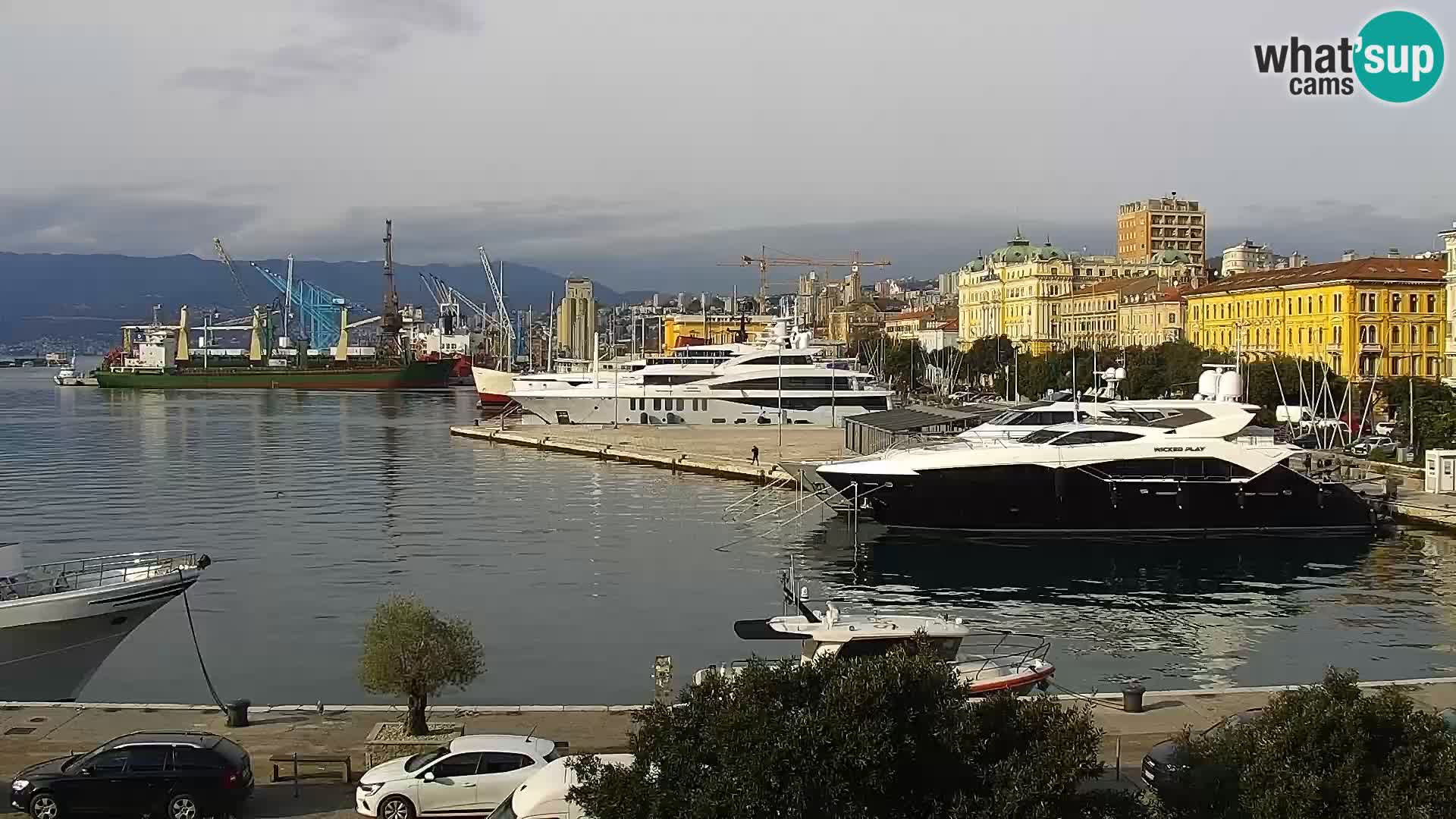 La Riva e la Marina a Rijeka (Fiume) – Live Webcam Croazia