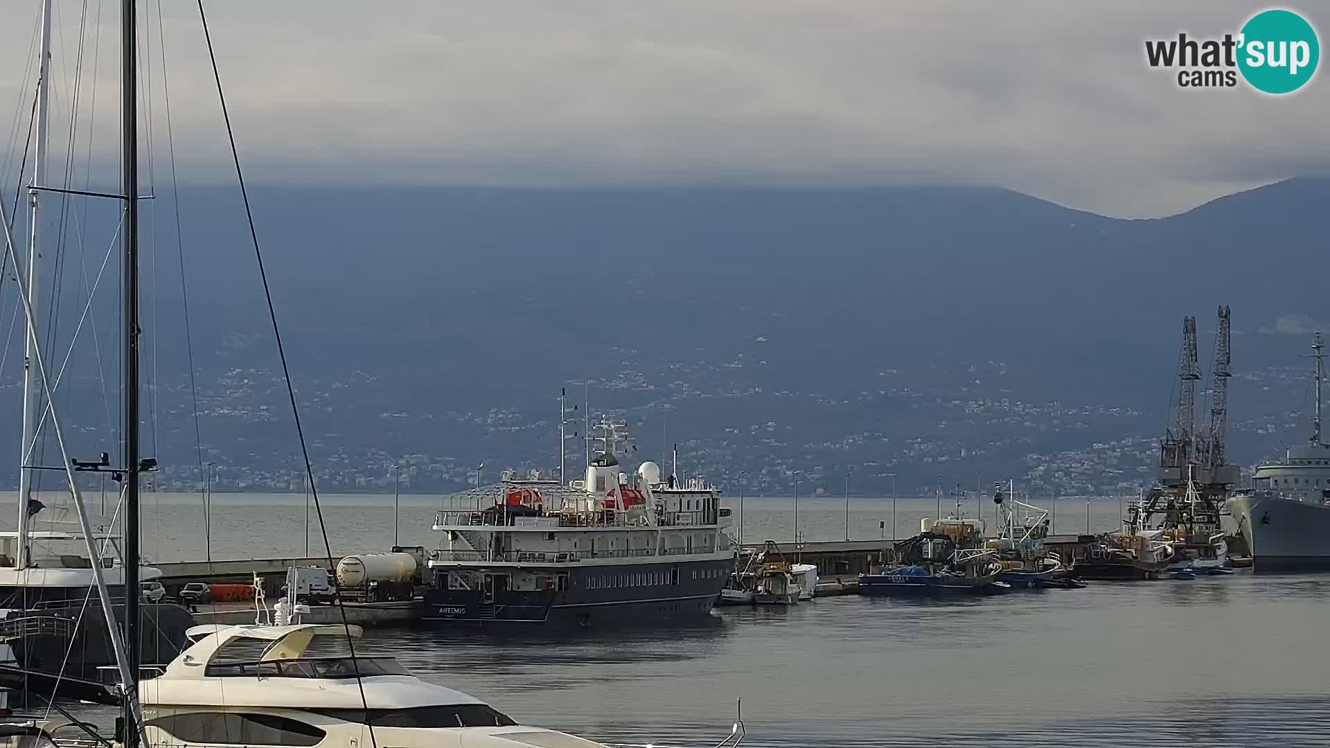 La Riva e la Marina a Rijeka (Fiume) – Live Webcam Croazia