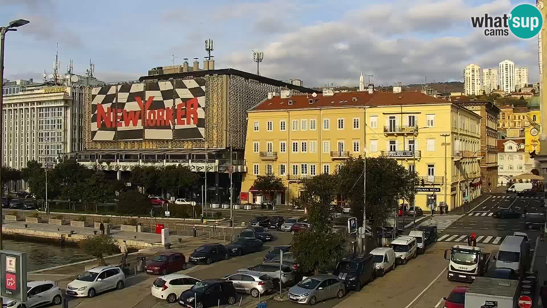 La Riva y Marina en Rijeka – Webcam en vivo Croacia