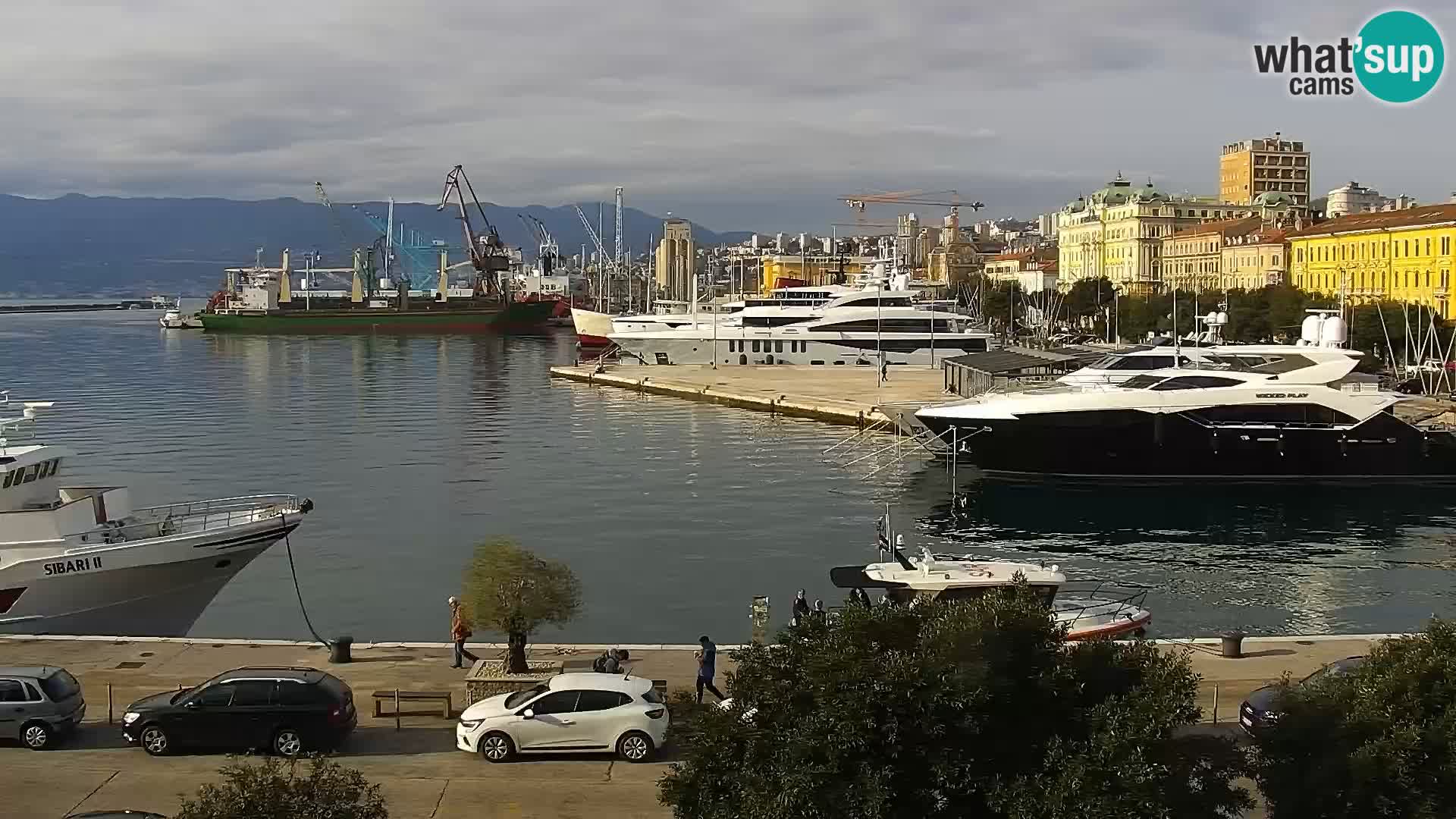 Die Riva und Marina in Rijeka – Live Webcam Kroatien