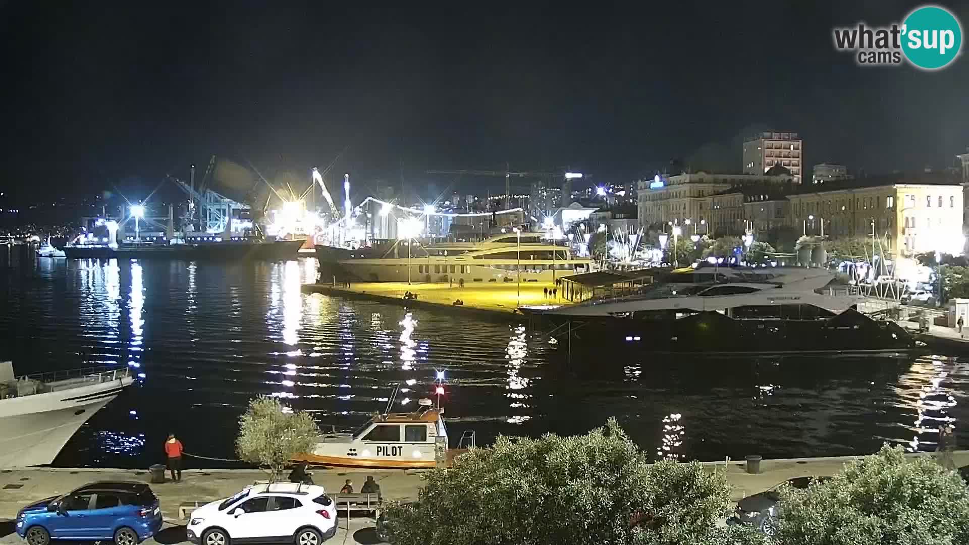 La Riva et Marina à Rijeka – Live Webcam Croatie