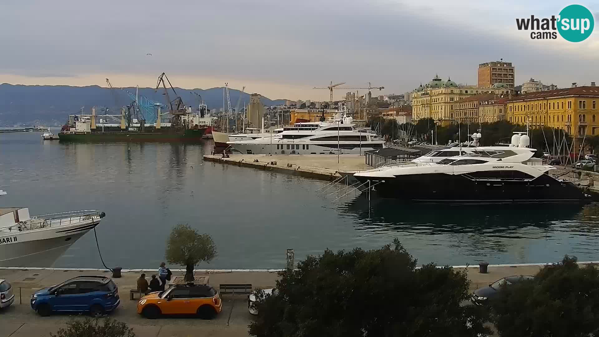 La Riva et Marina à Rijeka – Live Webcam Croatie