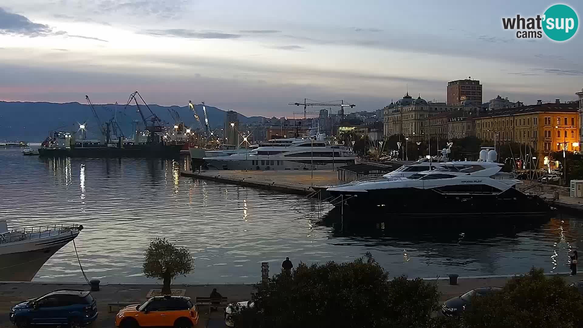 La Riva et Marina à Rijeka – Live Webcam Croatie