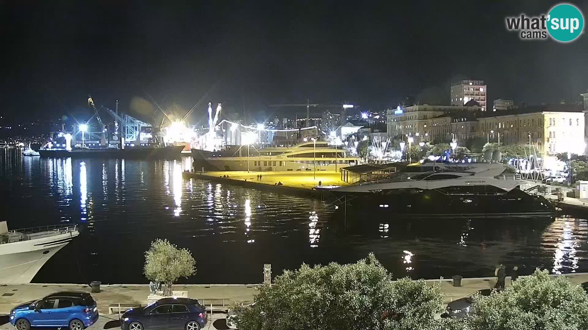 La Riva y Marina en Rijeka – Webcam en vivo Croacia