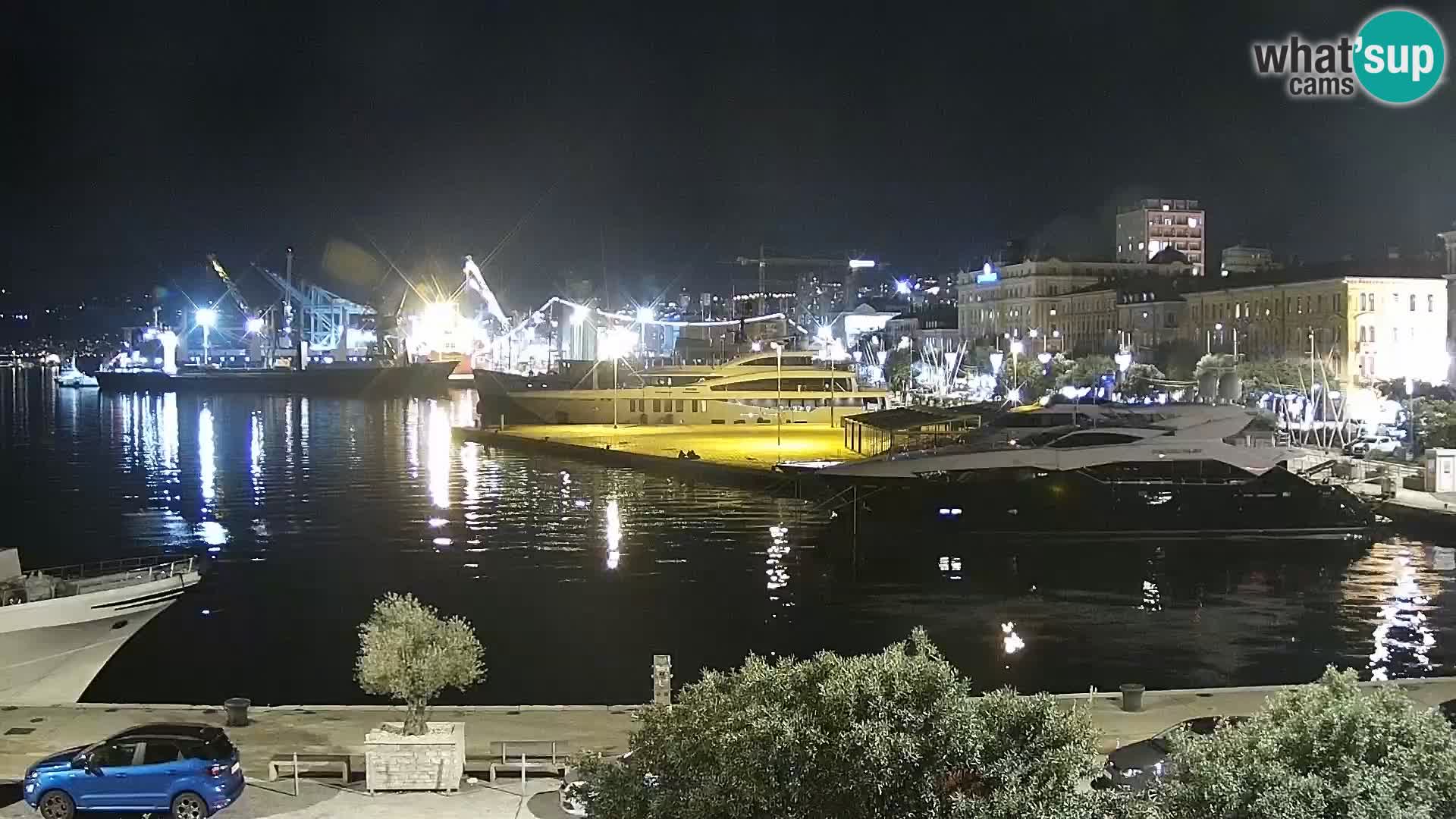 The Riva and Marina in Rijeka  – Live Webcam Croatia
