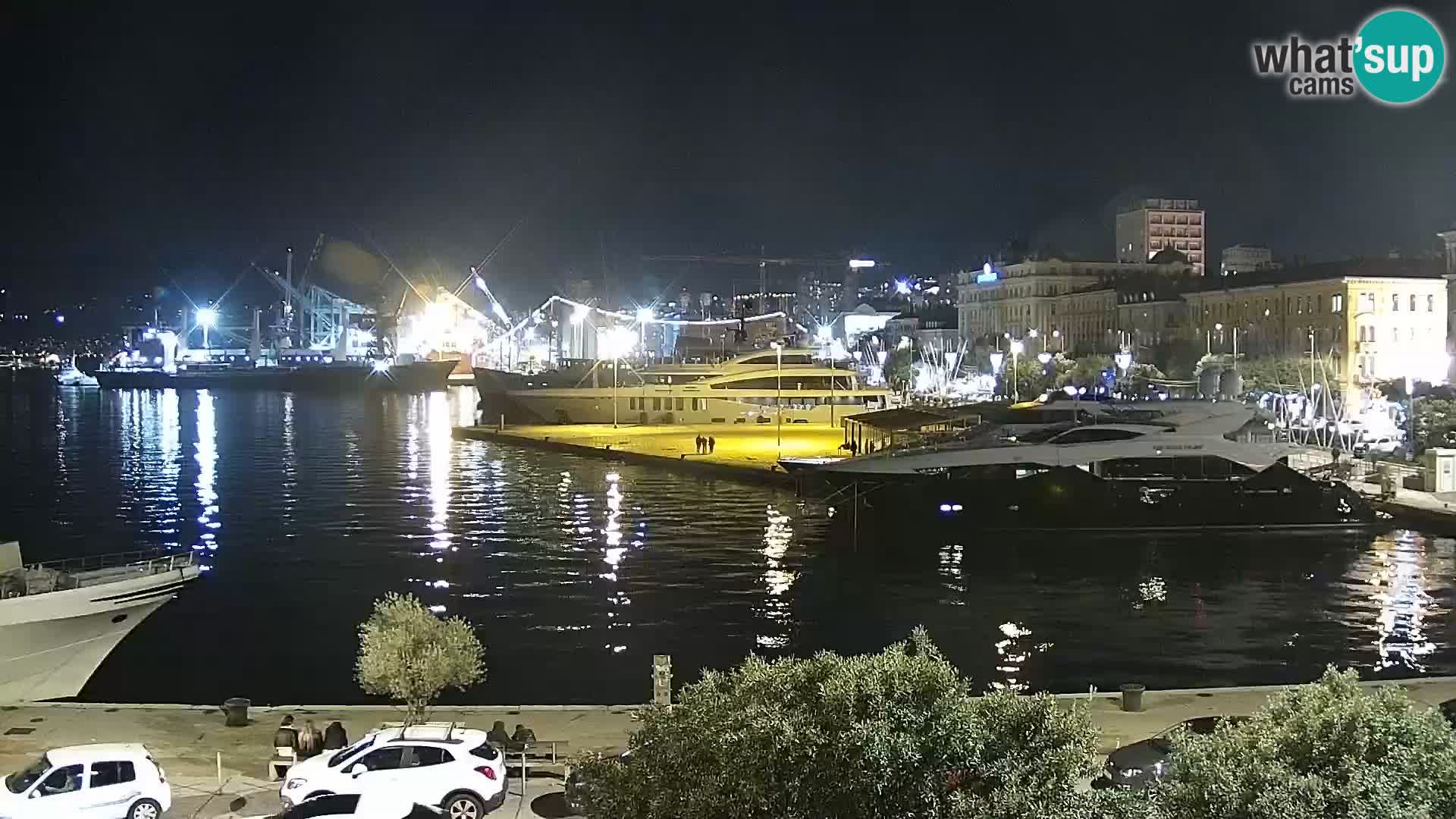 The Riva and Marina in Rijeka  – Live Webcam Croatia