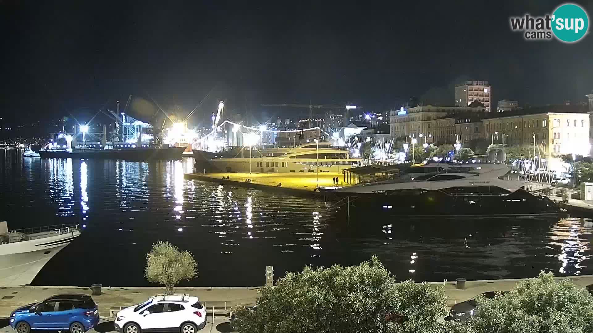La Riva et Marina à Rijeka – Live Webcam Croatie
