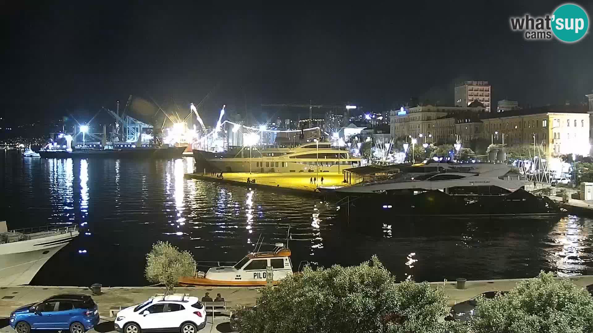 Die Riva und Marina in Rijeka – Live Webcam Kroatien