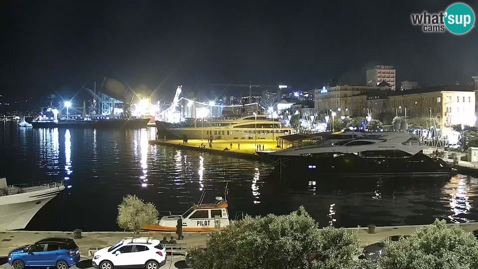 The Riva and Marina in Rijeka  – Live Webcam Croatia