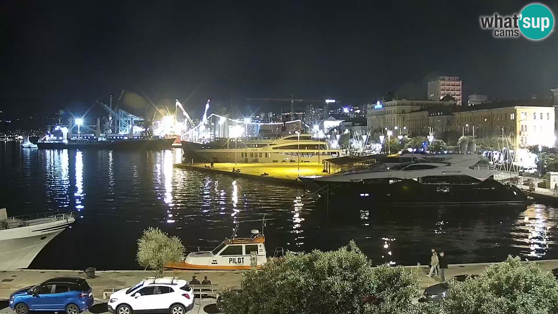 La Riva y Marina en Rijeka – Webcam en vivo Croacia