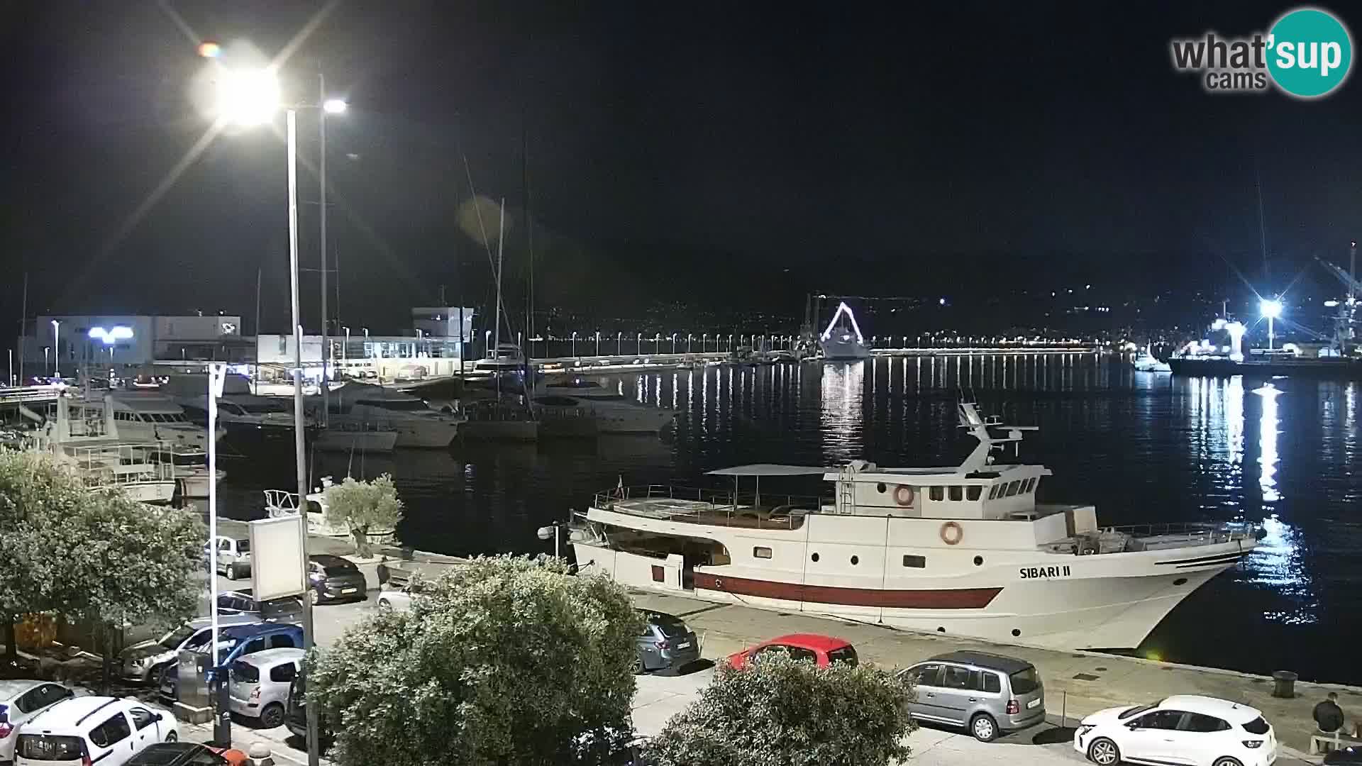 Die Riva und Marina in Rijeka – Live Webcam Kroatien