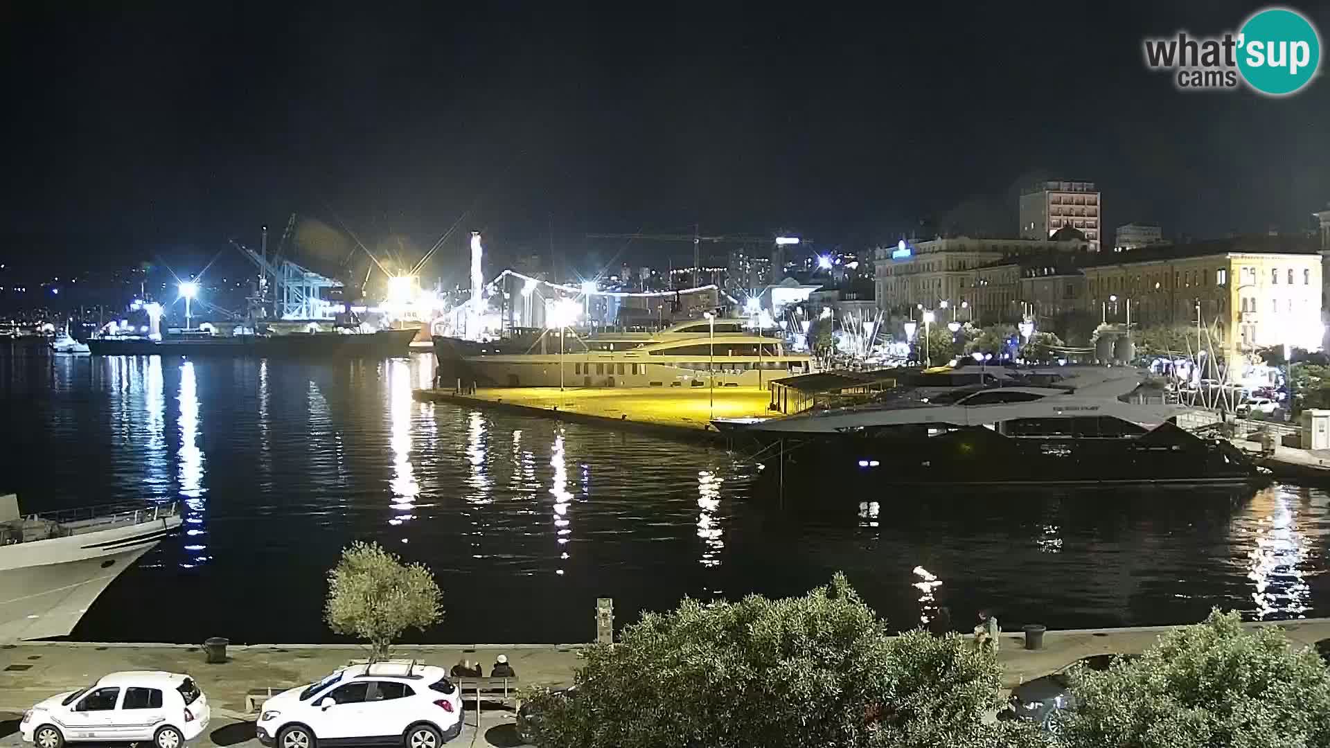 Die Riva und Marina in Rijeka – Live Webcam Kroatien