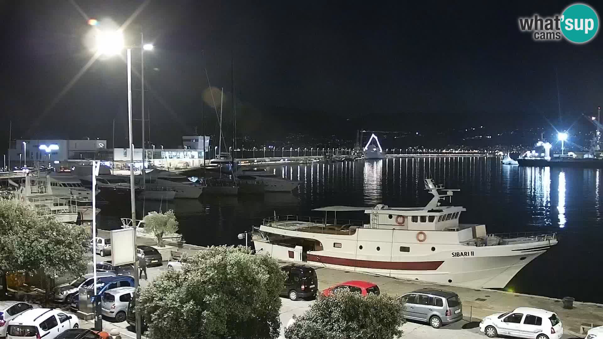Die Riva und Marina in Rijeka – Live Webcam Kroatien