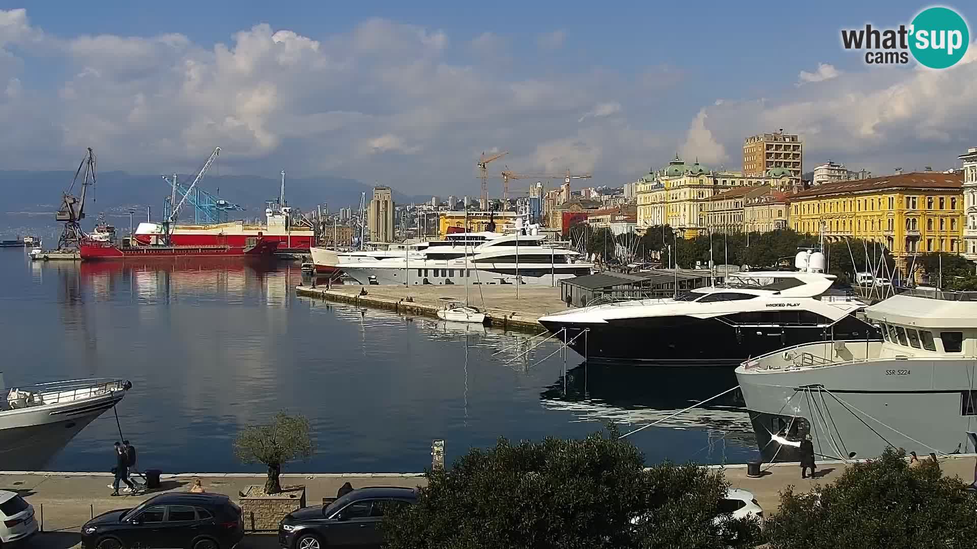The Riva and Marina in Rijeka  – Live Webcam Croatia