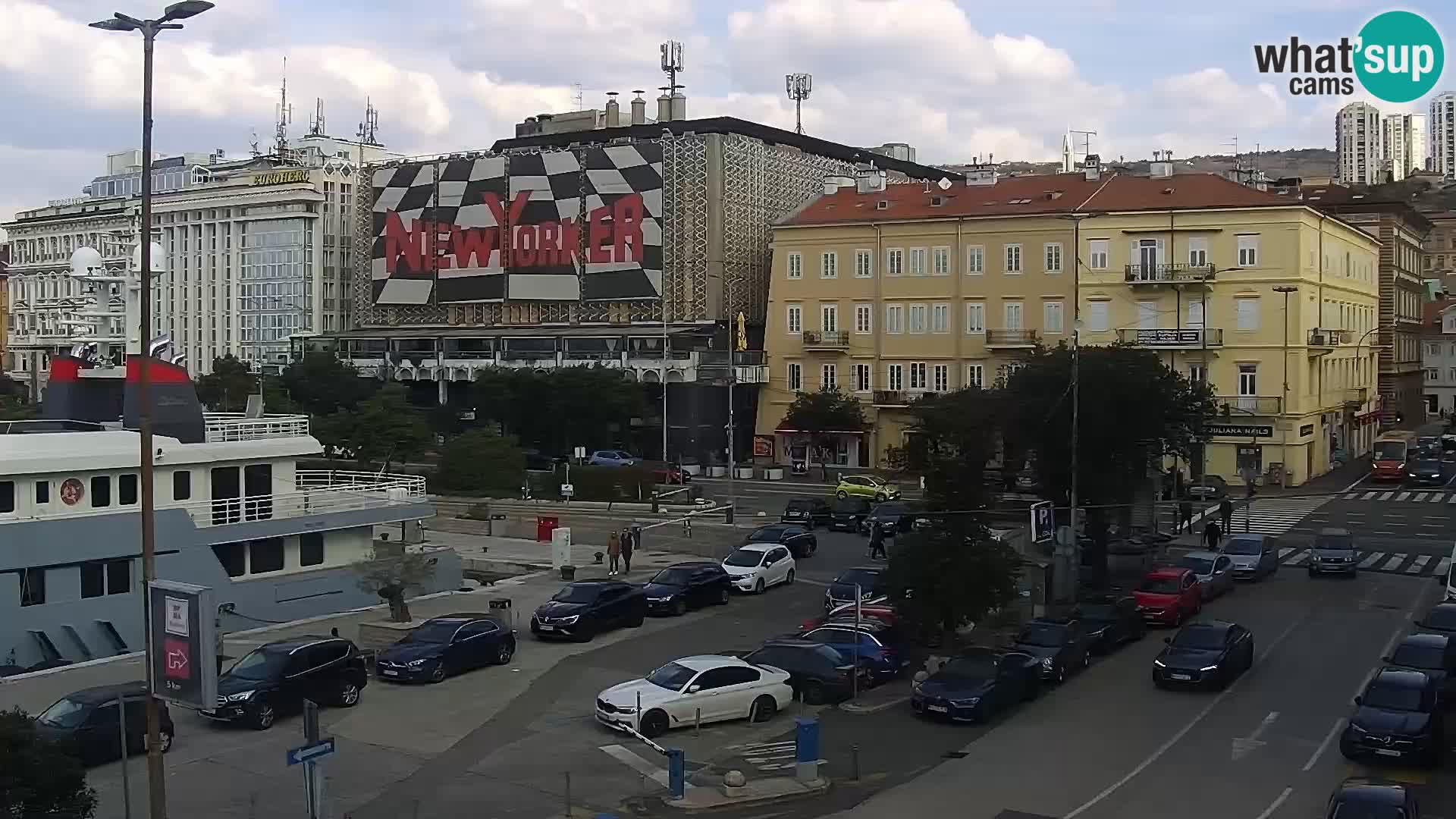 The Riva and Marina in Rijeka  – Live Webcam Croatia