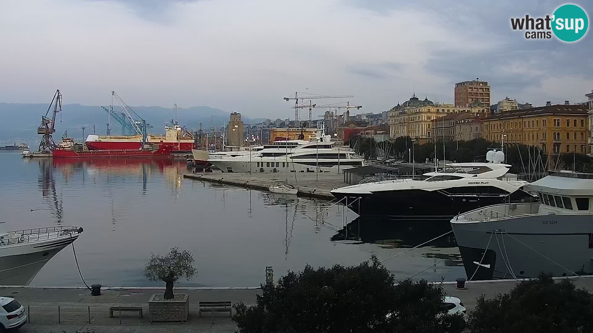 Die Riva und Marina in Rijeka – Live Webcam Kroatien